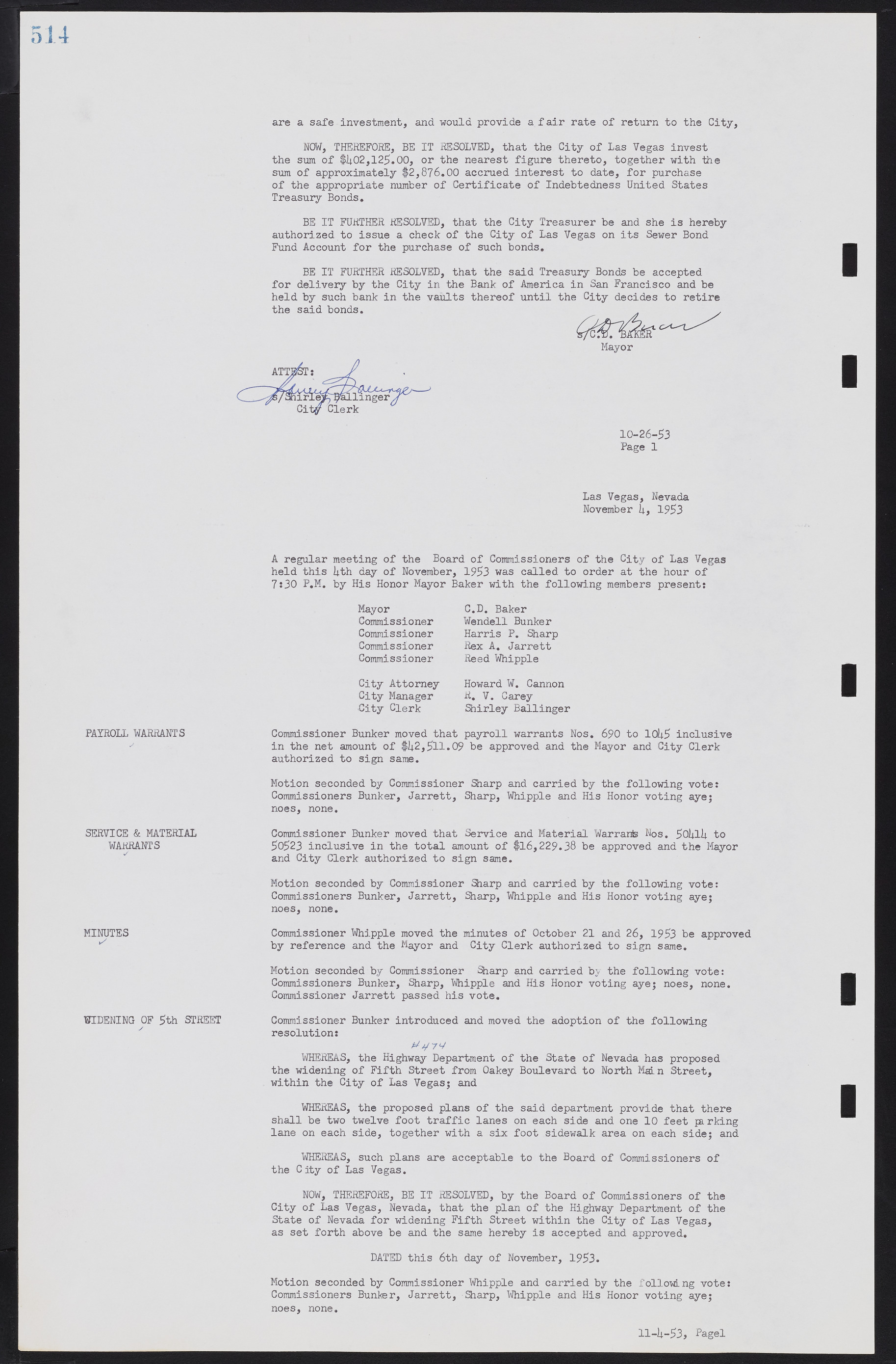 Las Vegas City Commission Minutes, May 26, 1952 to February 17, 1954, lvc000008-544
