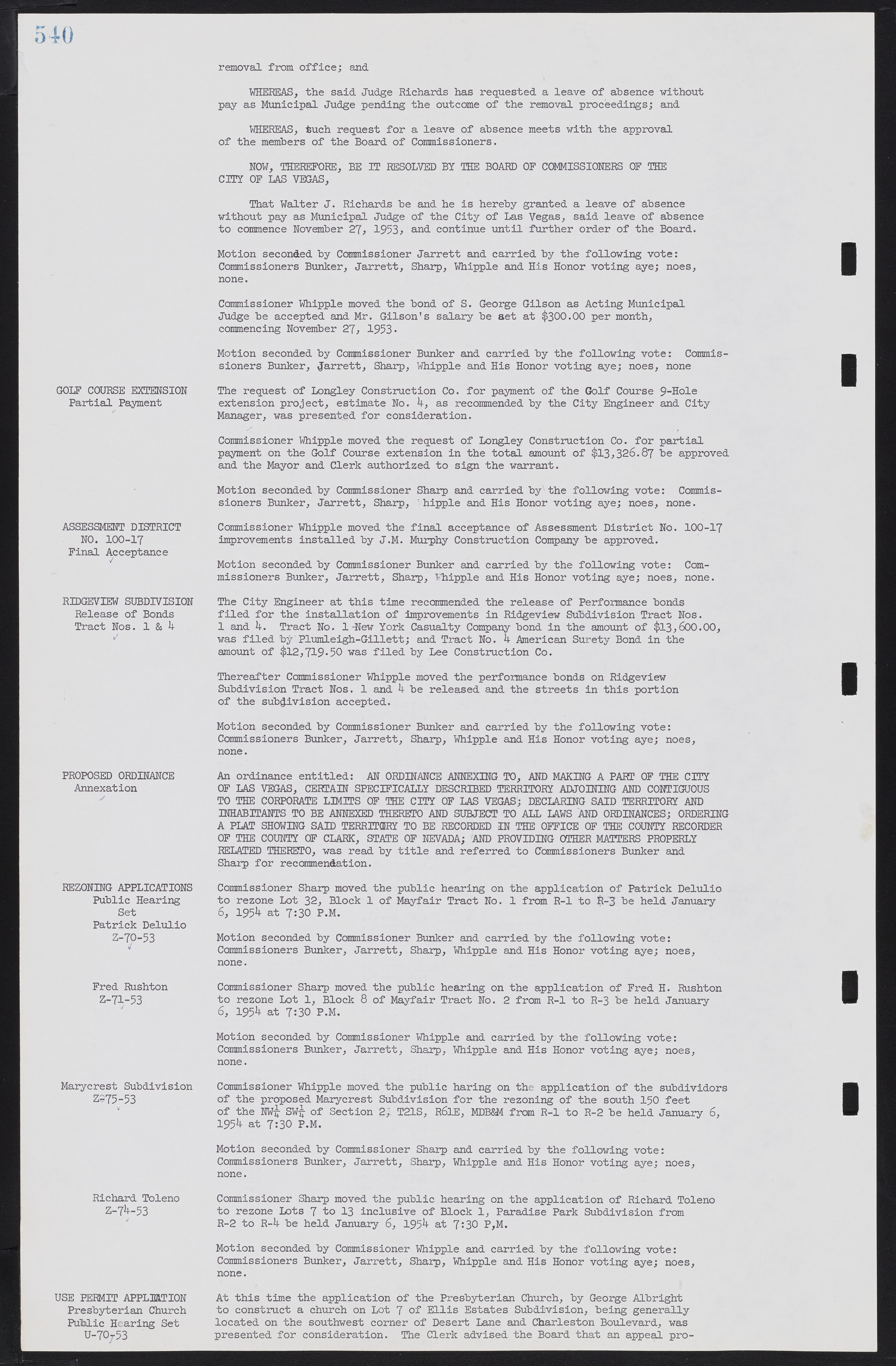 Las Vegas City Commission Minutes, May 26, 1952 to February 17, 1954, lvc000008-570
