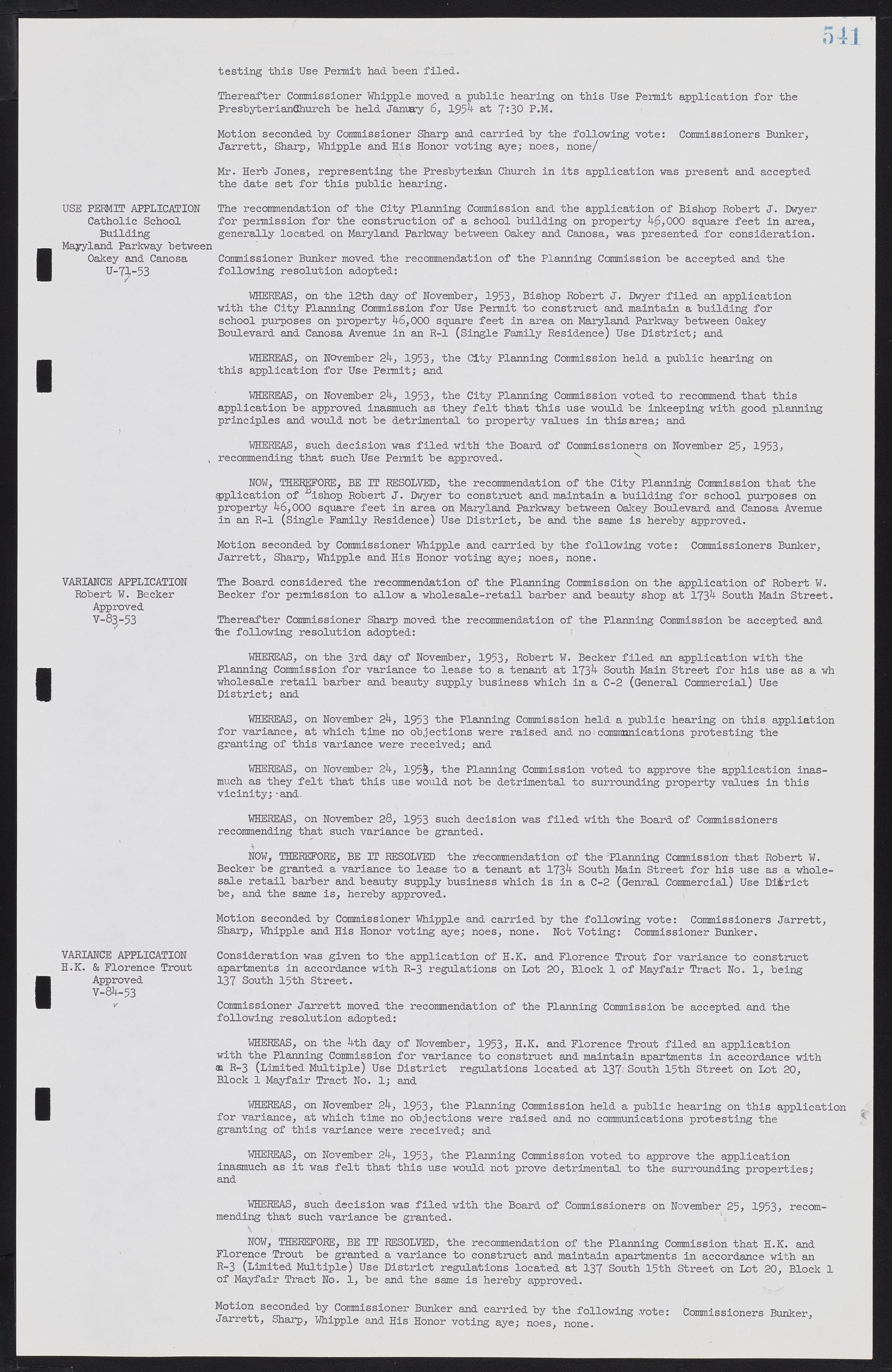 Las Vegas City Commission Minutes, May 26, 1952 to February 17, 1954, lvc000008-571