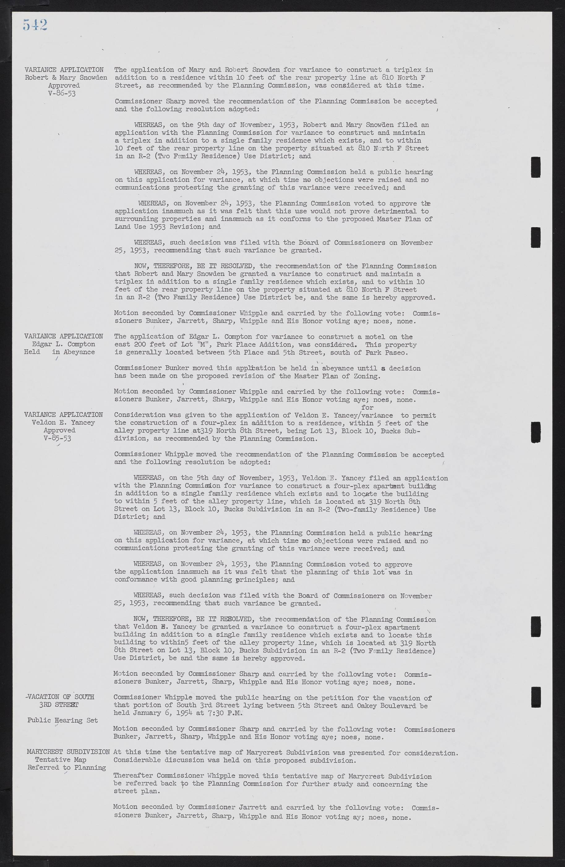 Las Vegas City Commission Minutes, May 26, 1952 to February 17, 1954, lvc000008-572