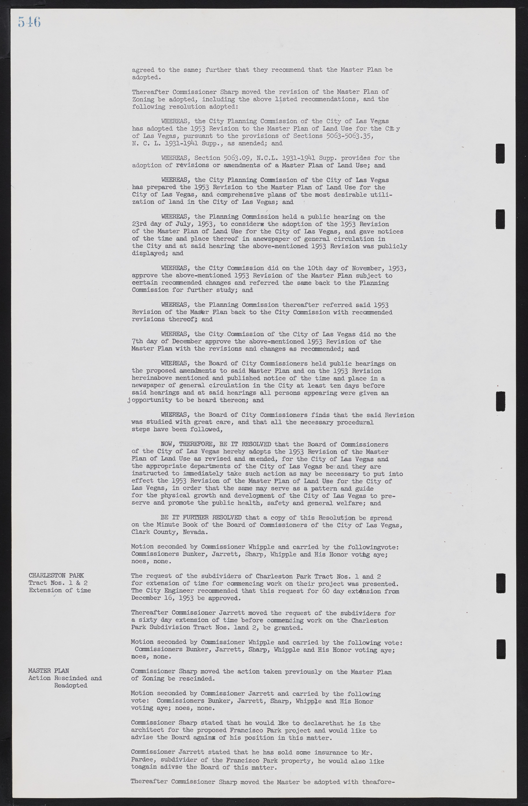 Las Vegas City Commission Minutes, May 26, 1952 to February 17, 1954, lvc000008-576