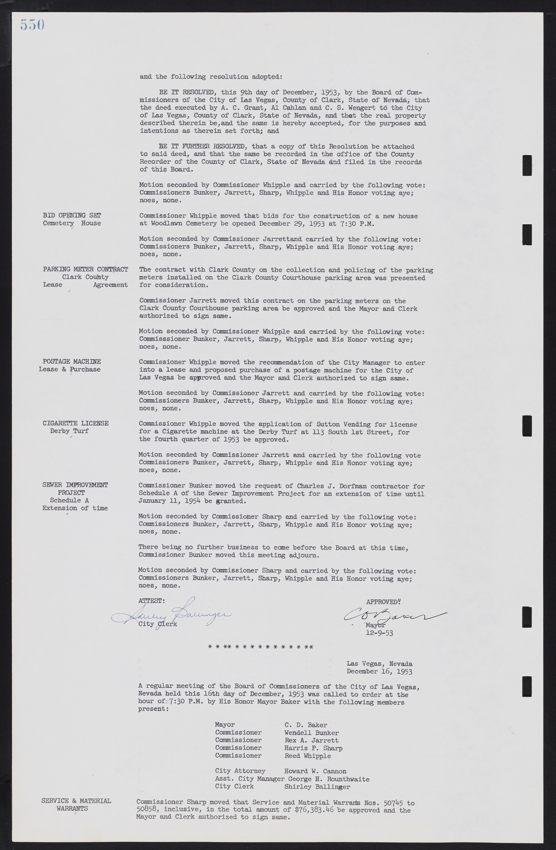 Las Vegas City Commission Minutes, May 26, 1952 to February 17, 1954, lvc000008-580