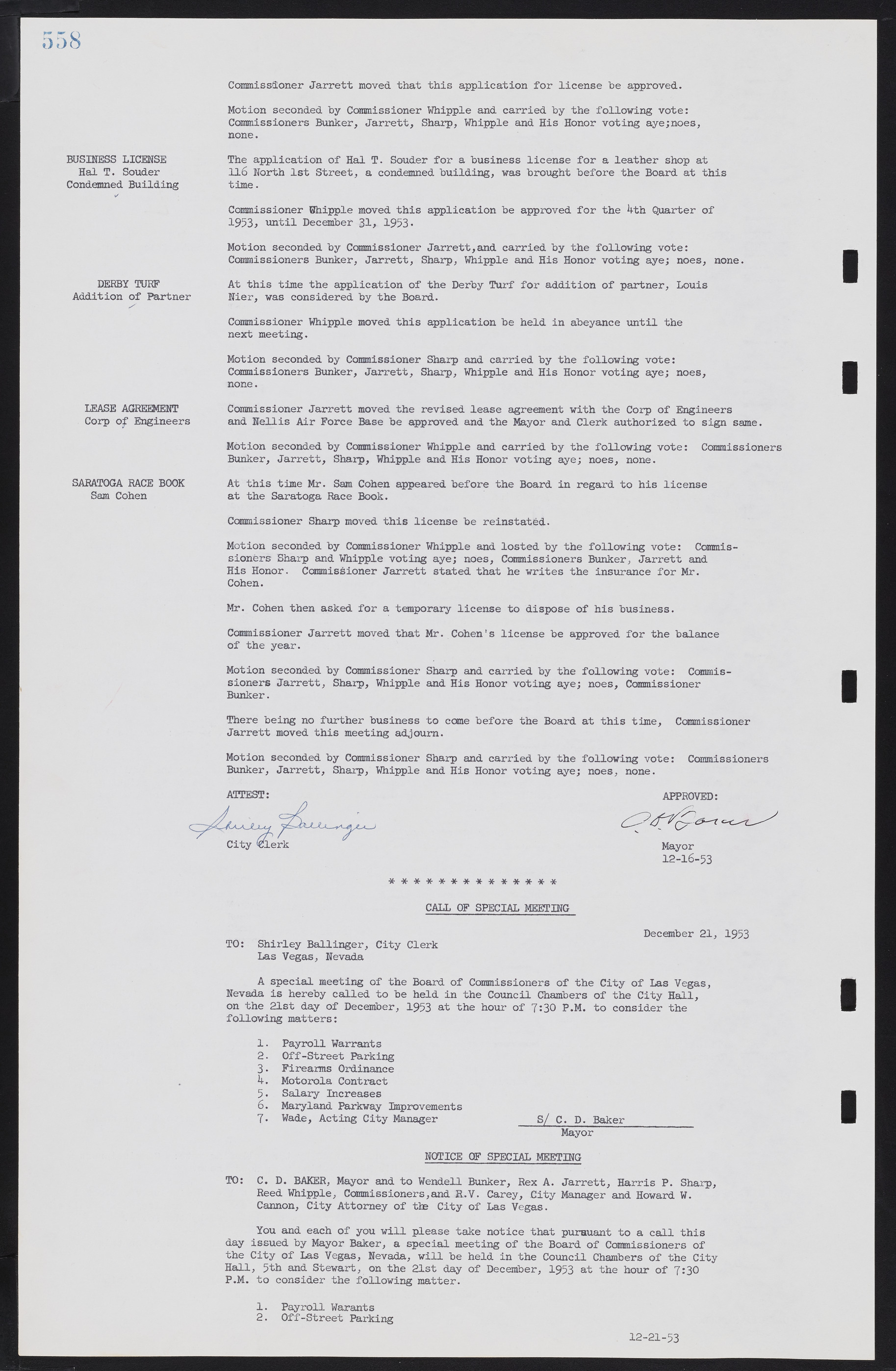 Las Vegas City Commission Minutes, May 26, 1952 to February 17, 1954, lvc000008-588