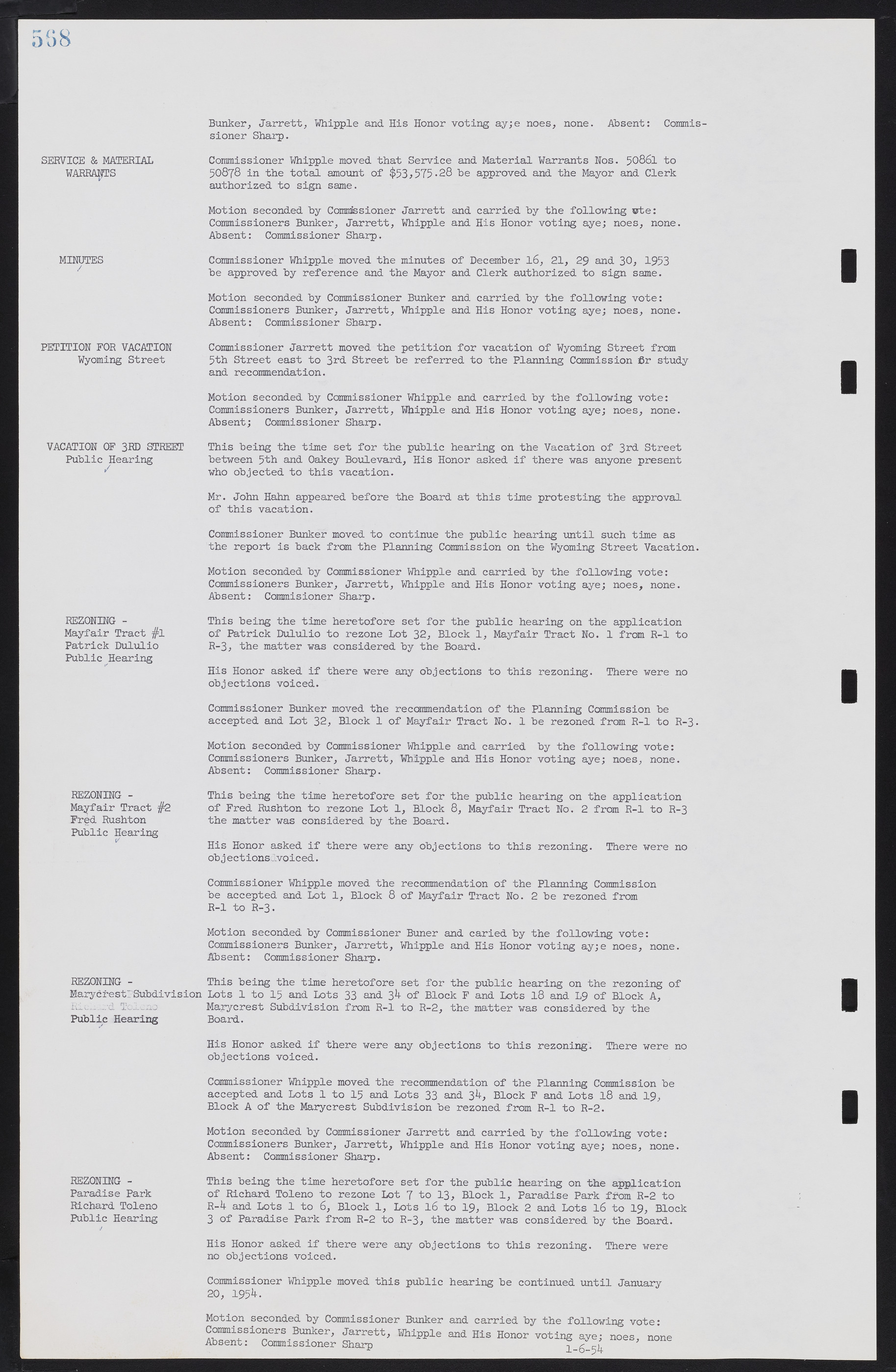 Las Vegas City Commission Minutes, May 26, 1952 to February 17, 1954, lvc000008-598