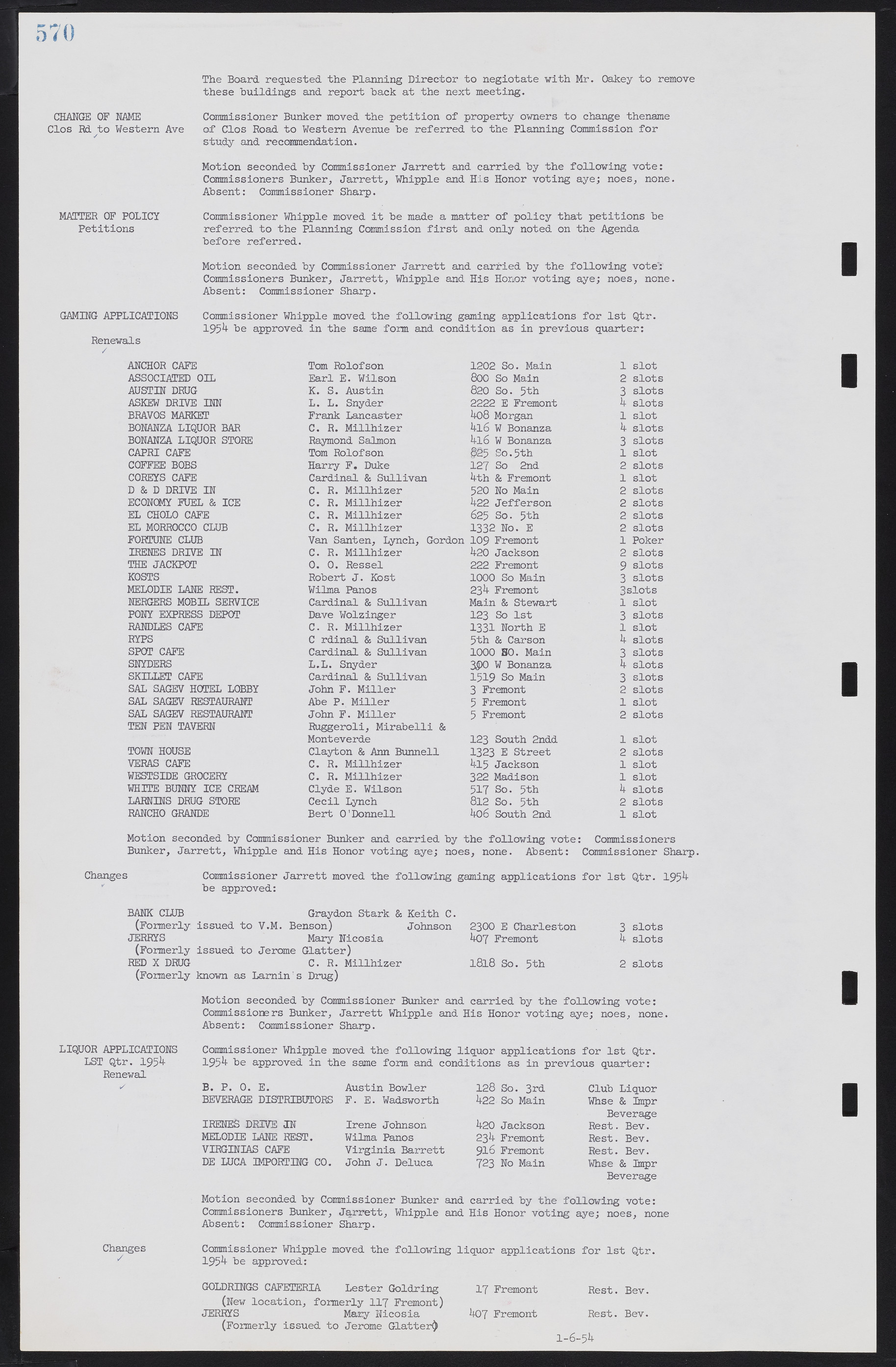 Las Vegas City Commission Minutes, May 26, 1952 to February 17, 1954, lvc000008-600