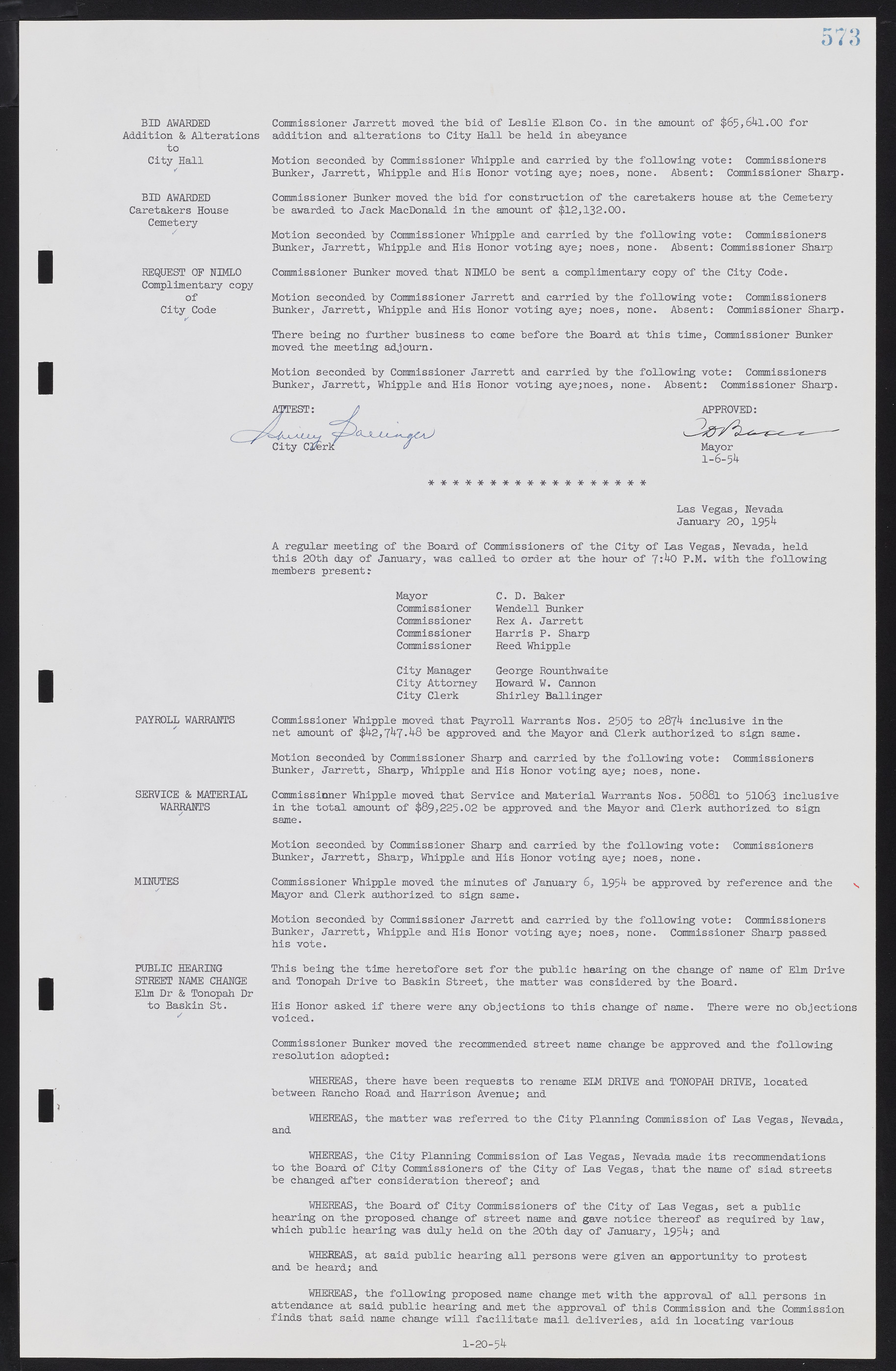 Las Vegas City Commission Minutes, May 26, 1952 to February 17, 1954, lvc000008-603