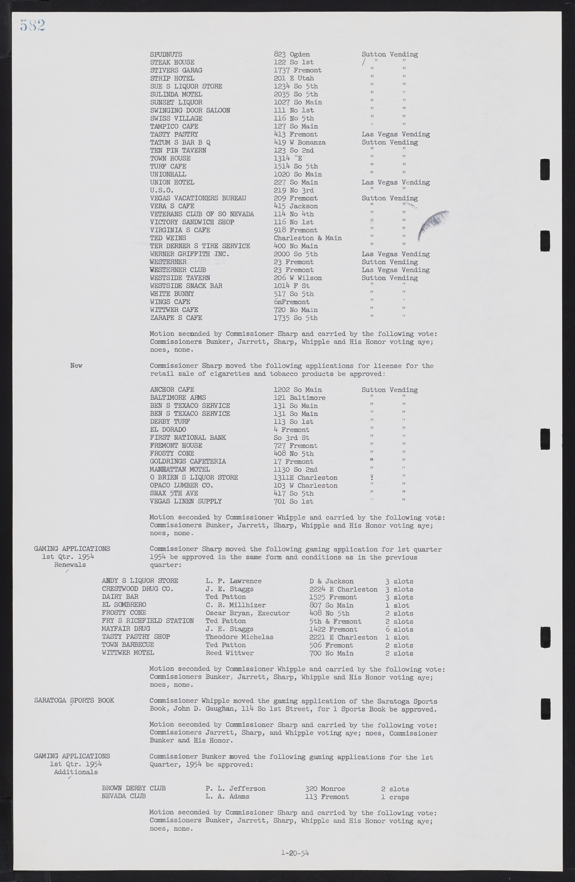 Las Vegas City Commission Minutes, May 26, 1952 to February 17, 1954, lvc000008-612