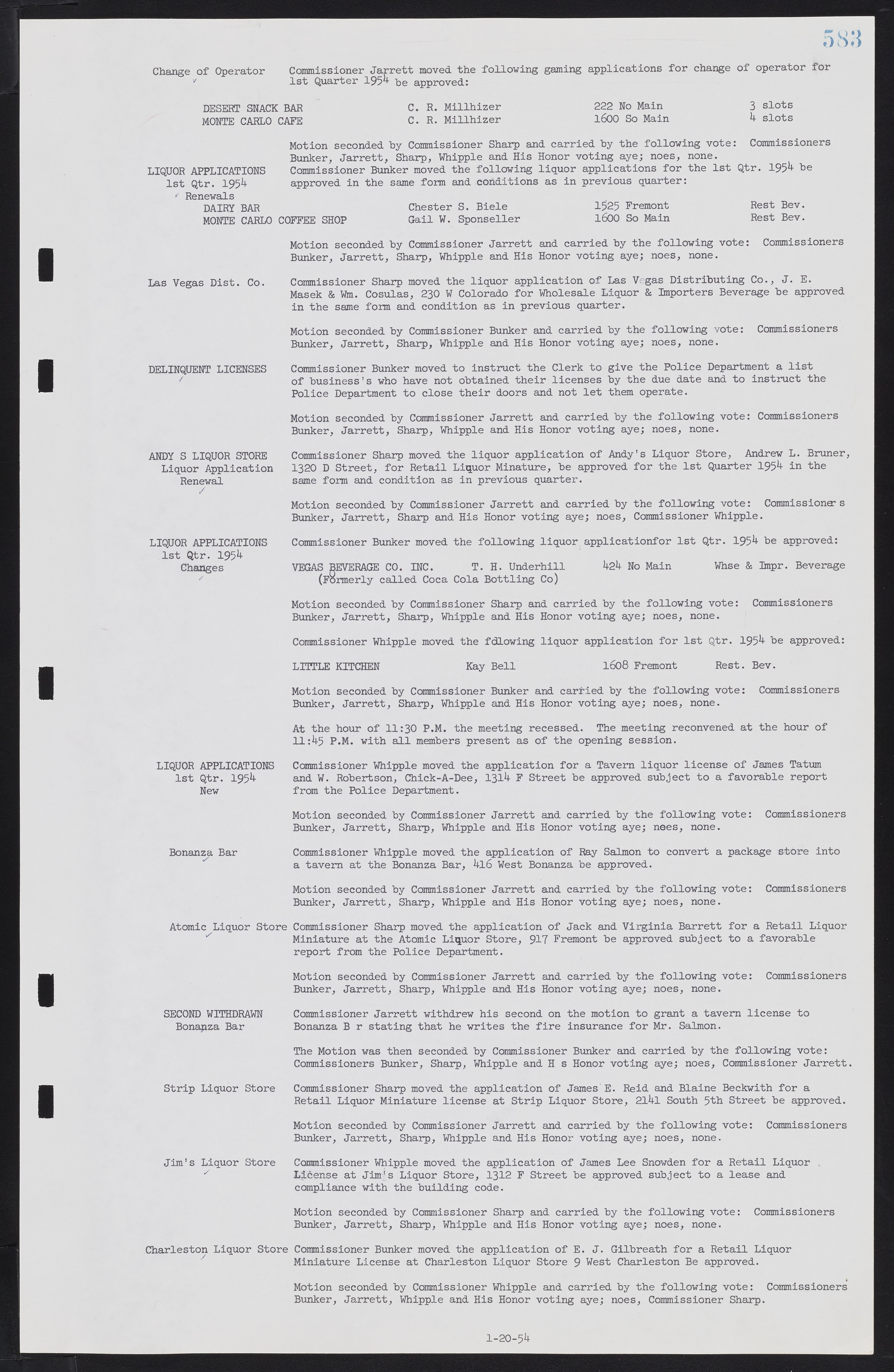 Las Vegas City Commission Minutes, May 26, 1952 to February 17, 1954, lvc000008-613