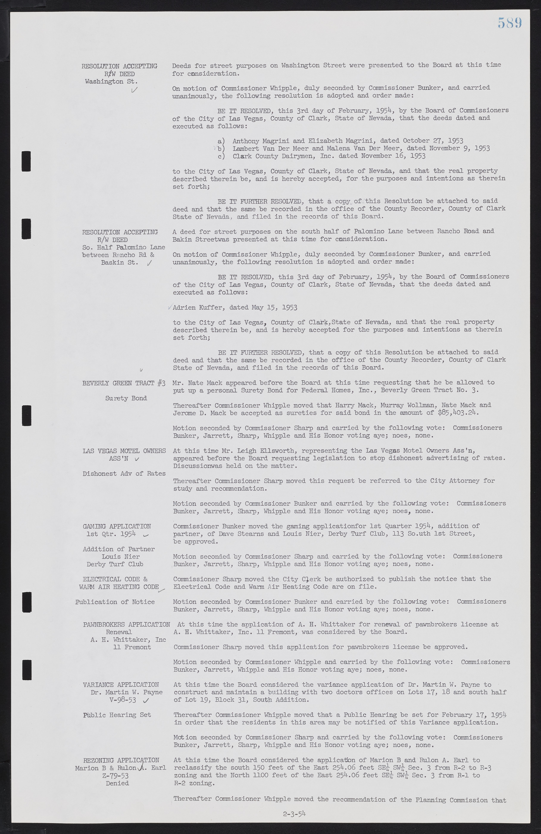 Las Vegas City Commission Minutes, May 26, 1952 to February 17, 1954, lvc000008-619