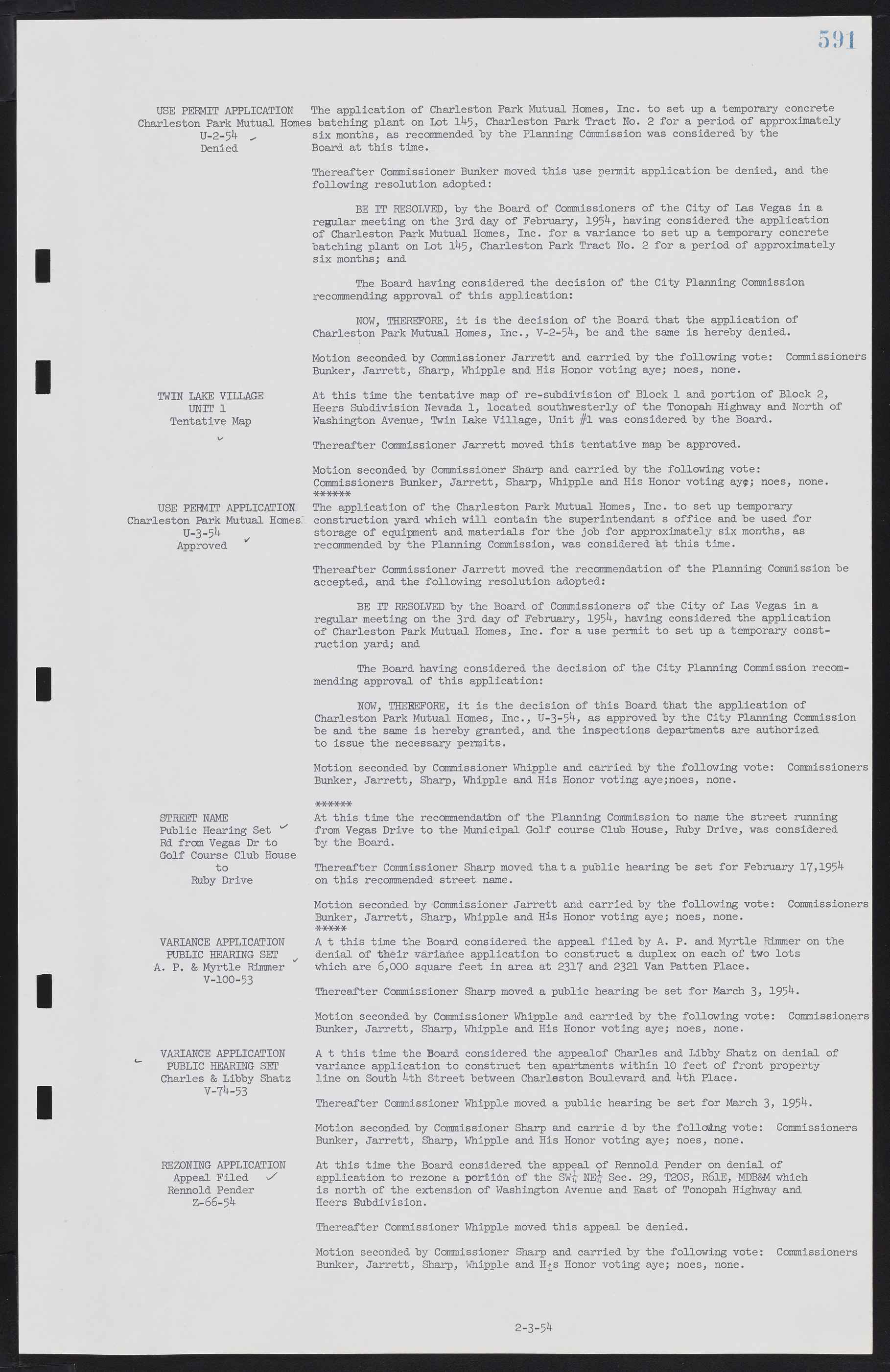 Las Vegas City Commission Minutes, May 26, 1952 to February 17, 1954, lvc000008-621