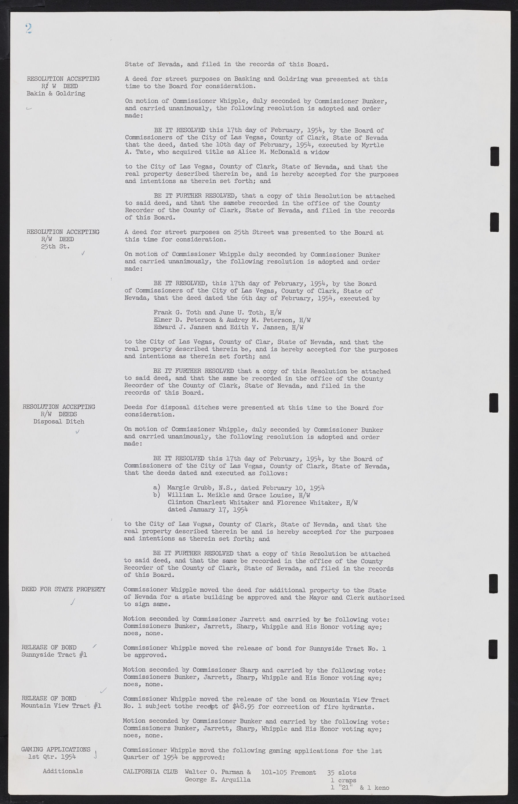 Las Vegas City Commission Minutes, February 17, 1954 to September 21, 1955, lvc000009-6