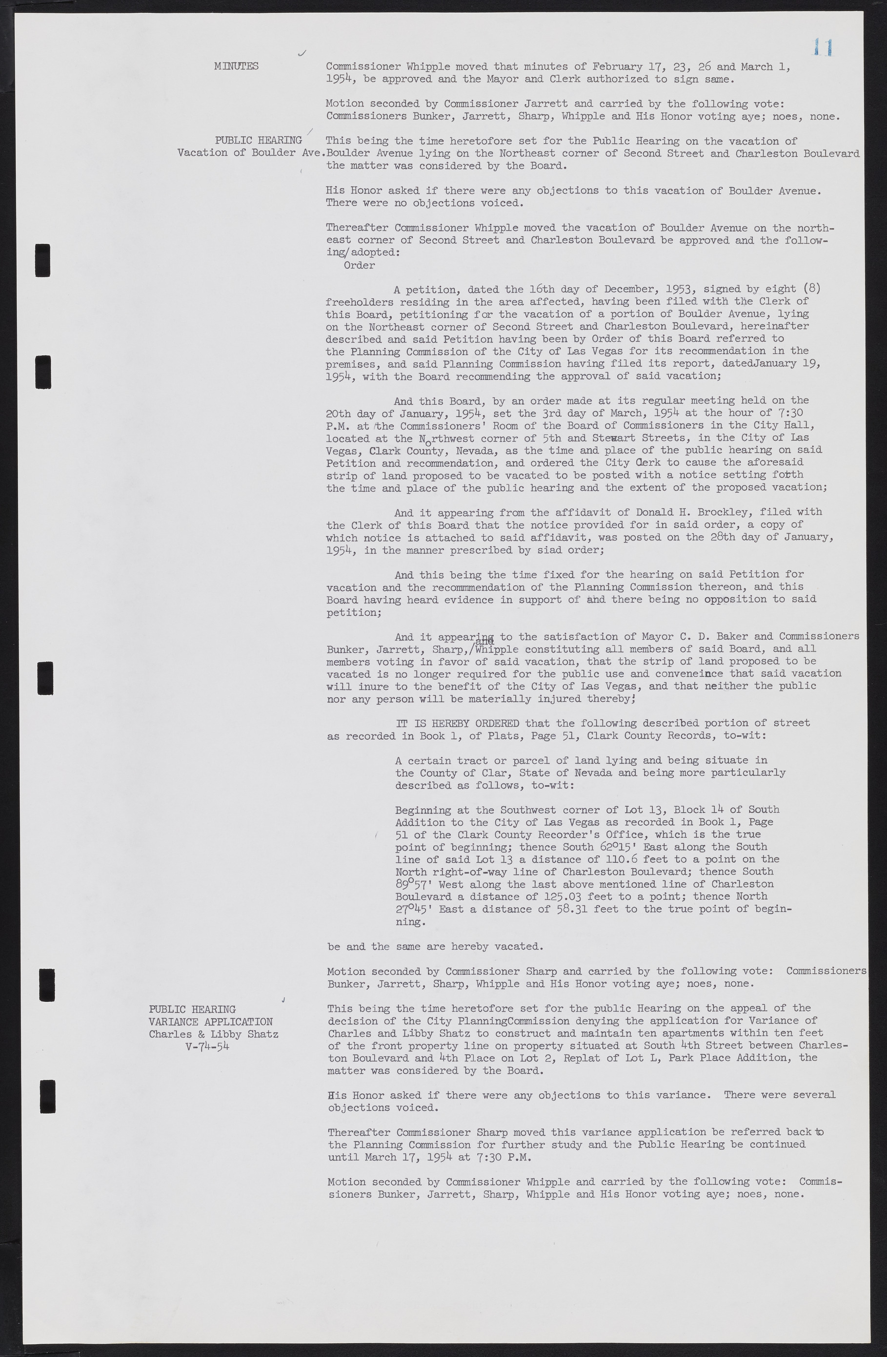 Las Vegas City Commission Minutes, February 17, 1954 to September 21, 1955, lvc000009-15