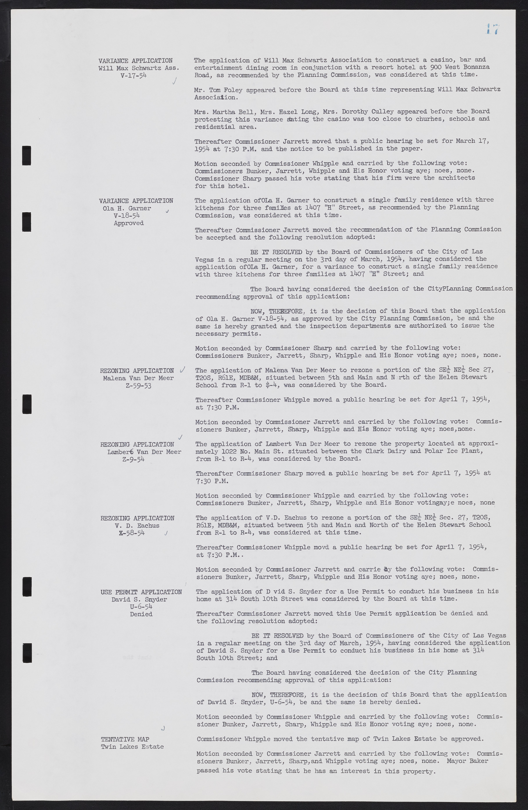 Las Vegas City Commission Minutes, February 17, 1954 to September 21, 1955, lvc000009-21