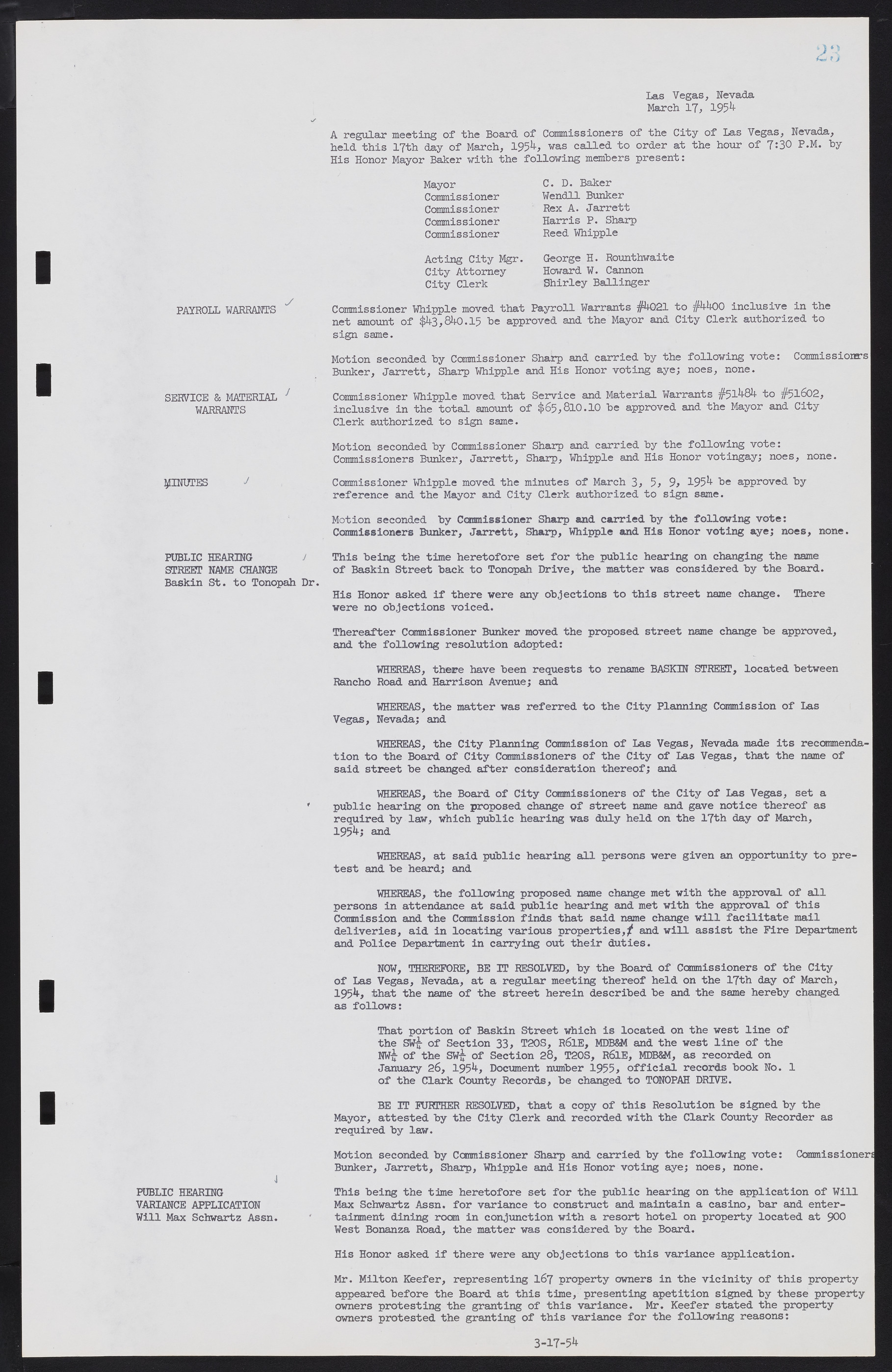 Las Vegas City Commission Minutes, February 17, 1954 to September 21, 1955, lvc000009-27