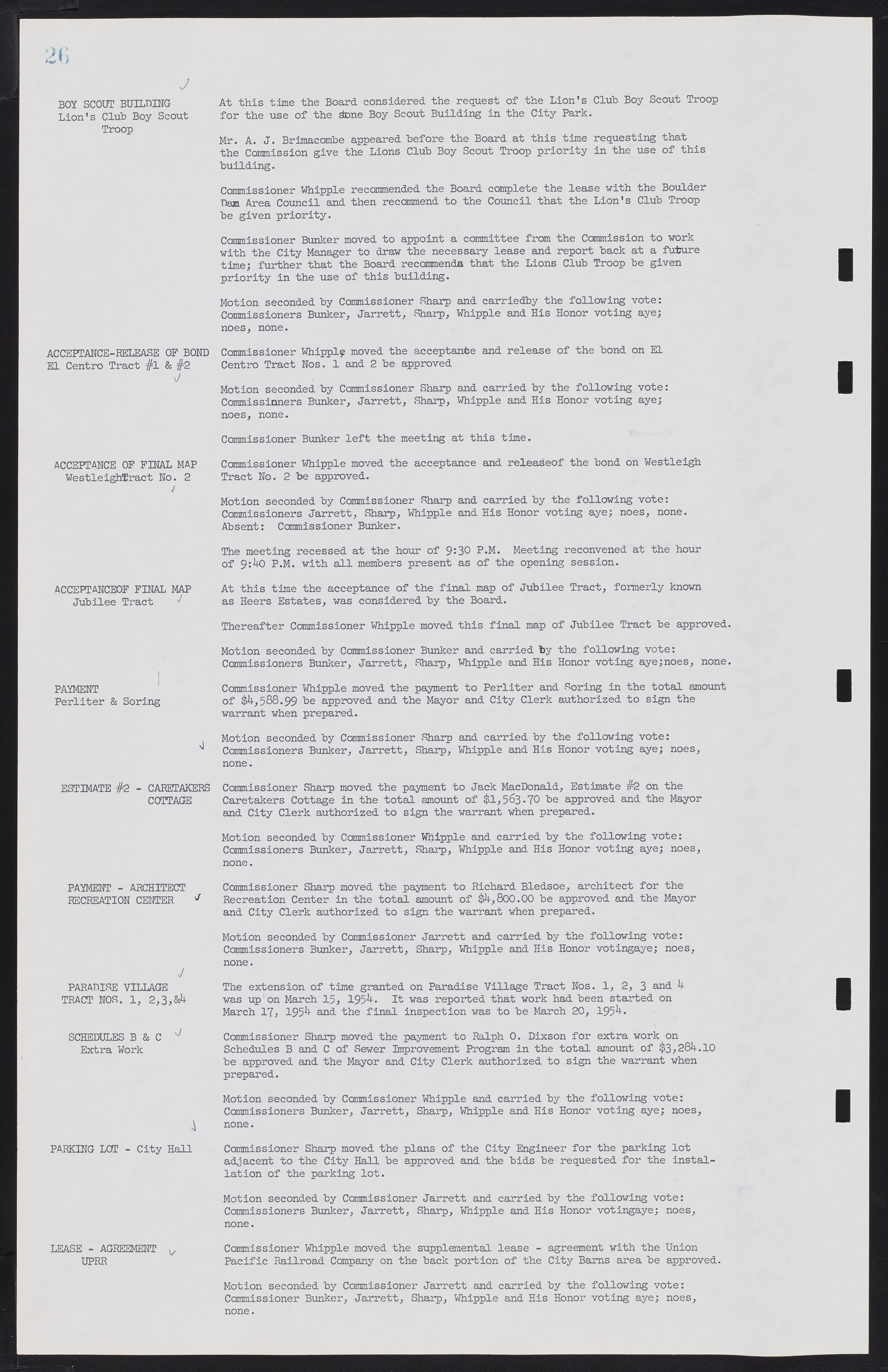 Las Vegas City Commission Minutes, February 17, 1954 to September 21, 1955, lvc000009-30