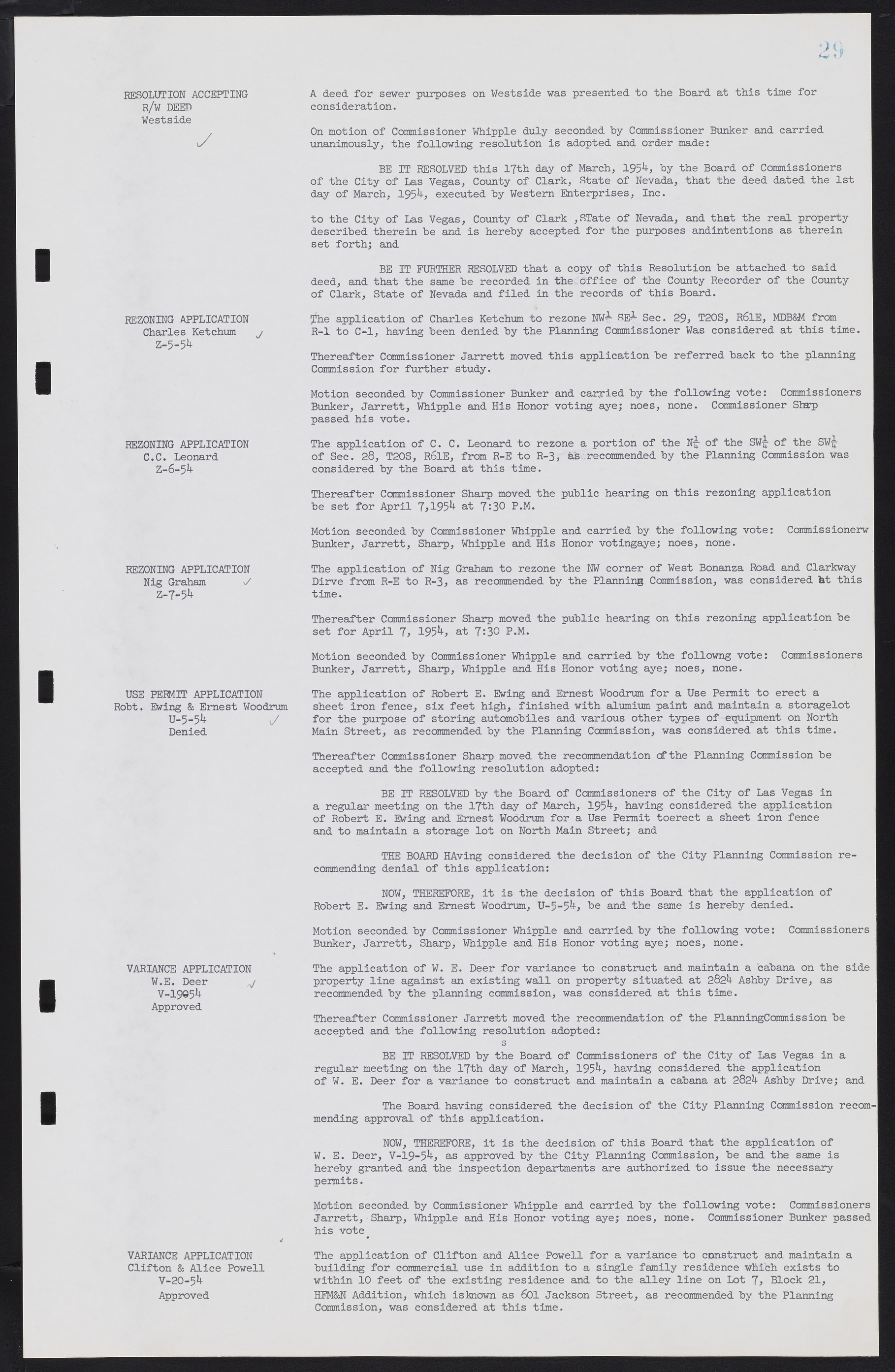 Las Vegas City Commission Minutes, February 17, 1954 to September 21, 1955, lvc000009-33