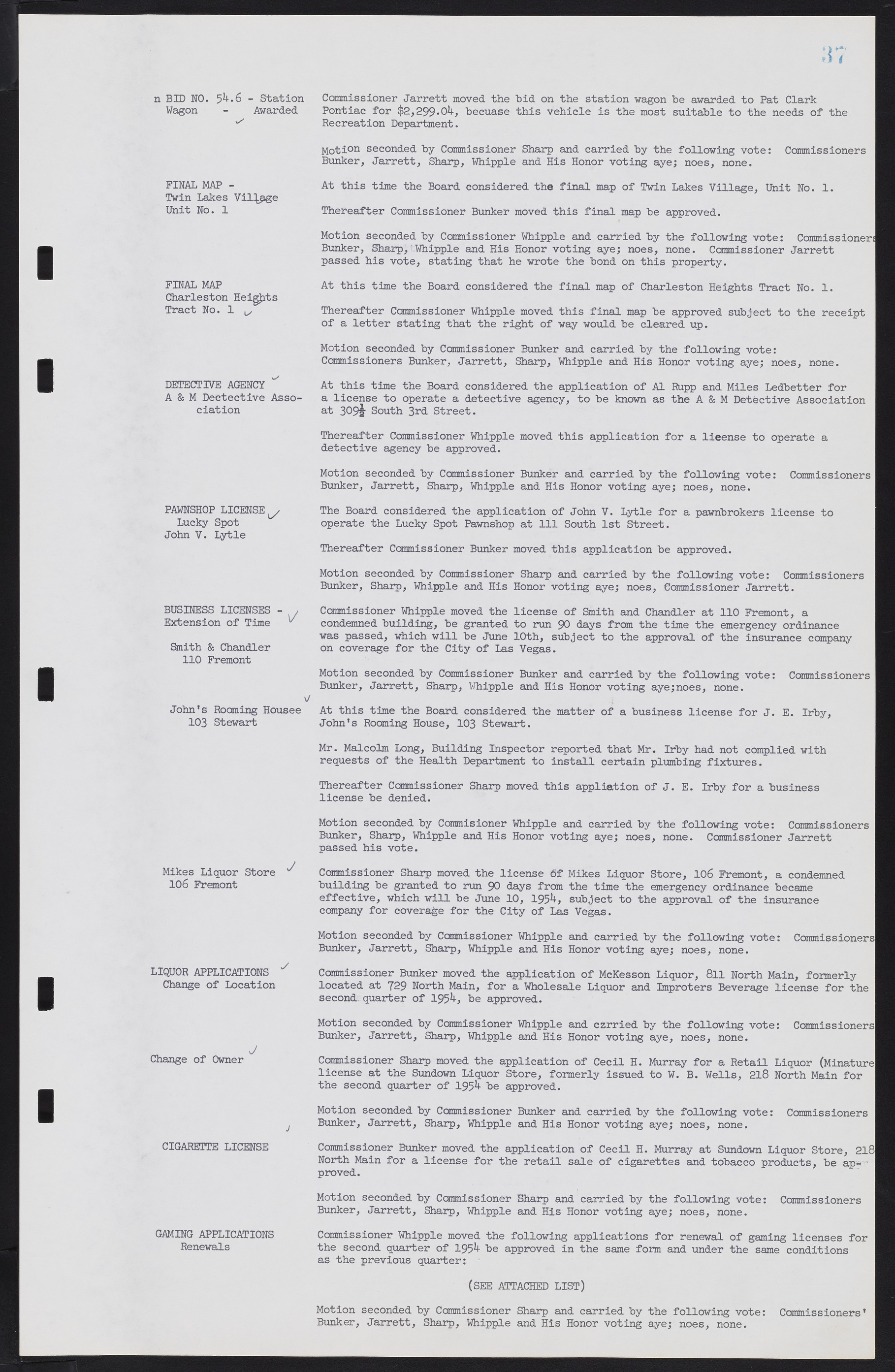 Las Vegas City Commission Minutes, February 17, 1954 to September 21, 1955, lvc000009-41