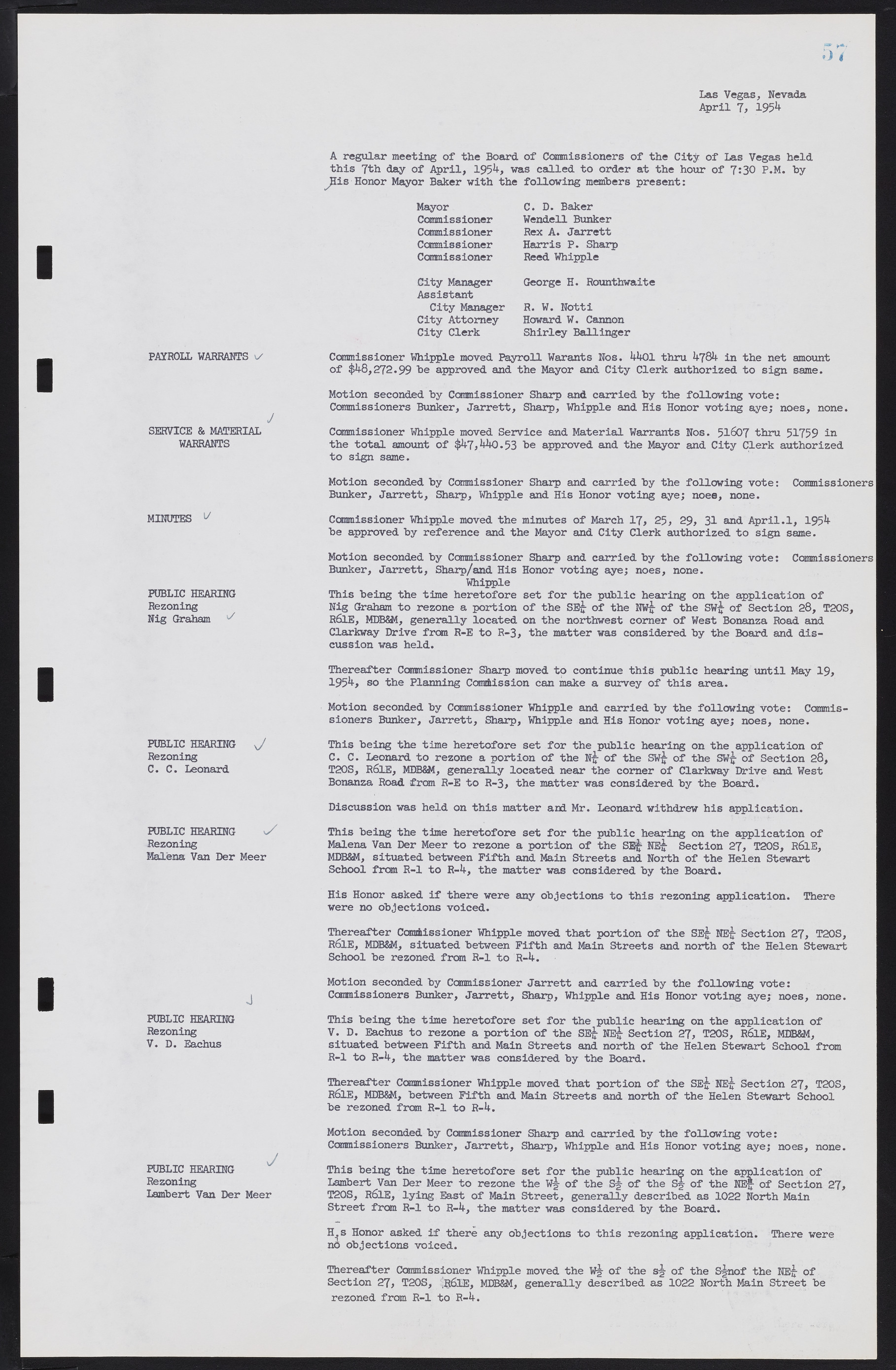 Las Vegas City Commission Minutes, February 17, 1954 to September 21, 1955, lvc000009-61