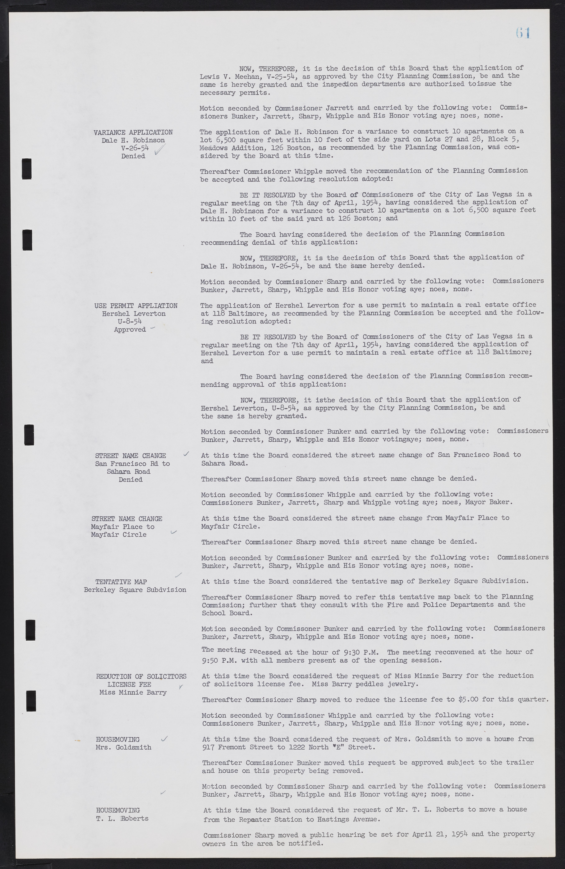 Las Vegas City Commission Minutes, February 17, 1954 to September 21, 1955, lvc000009-65