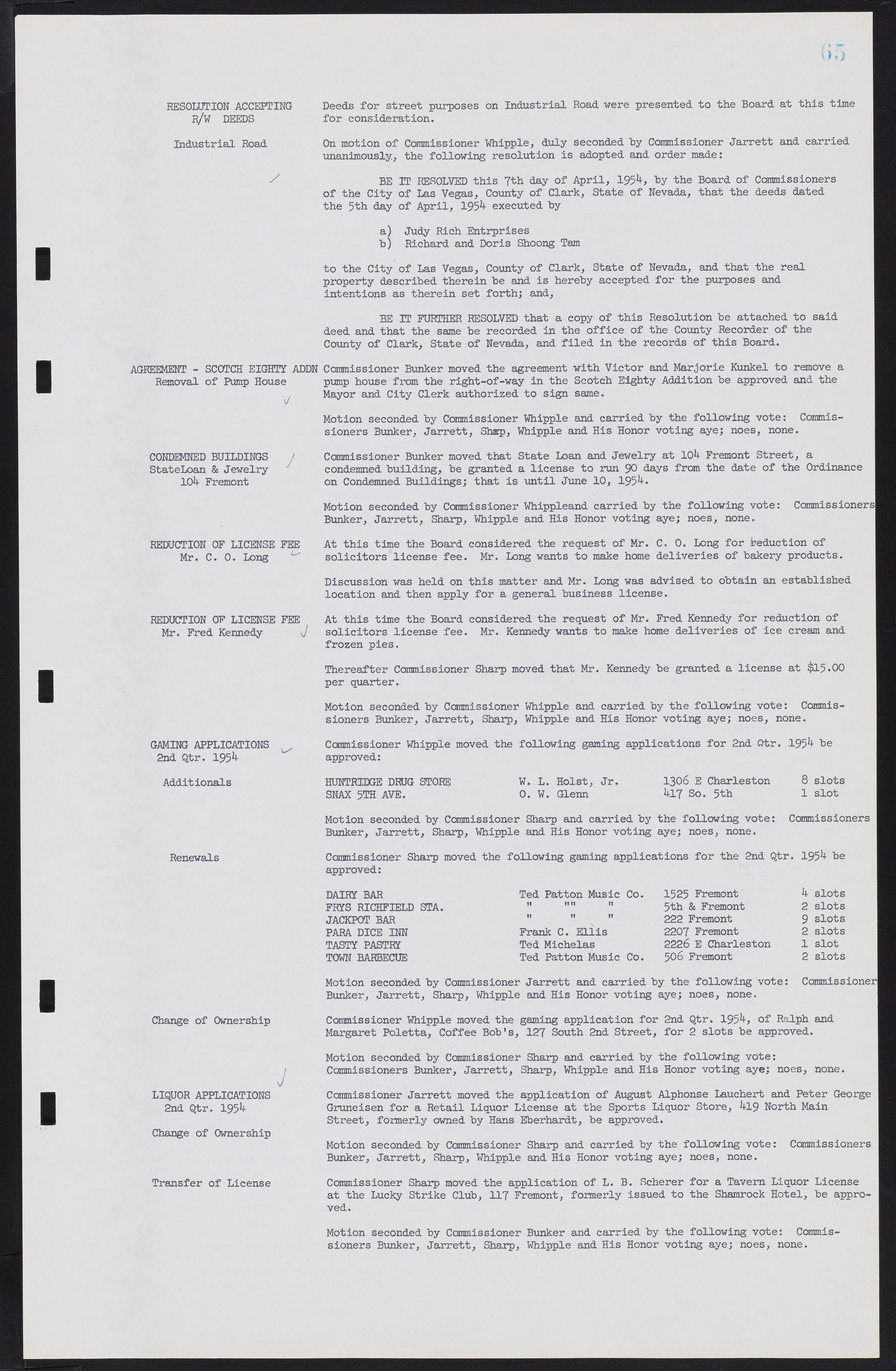 Las Vegas City Commission Minutes, February 17, 1954 to September 21, 1955, lvc000009-69