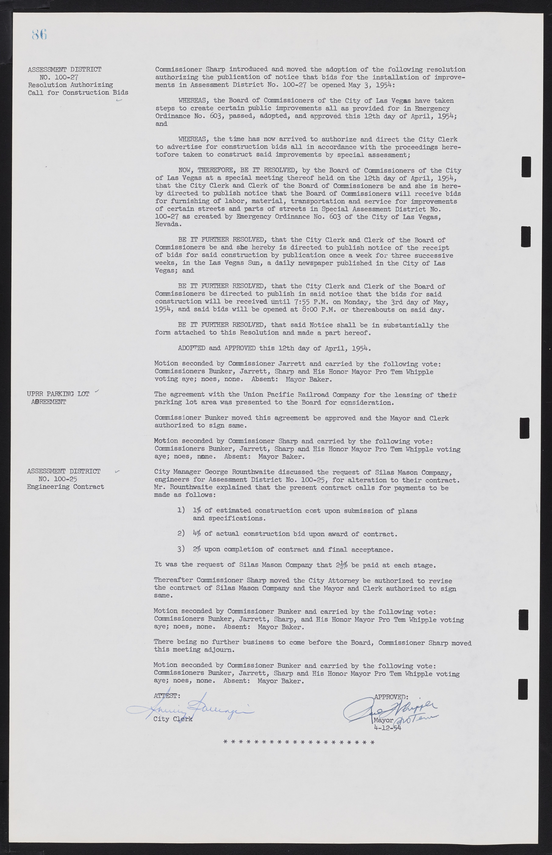 Las Vegas City Commission Minutes, February 17, 1954 to September 21, 1955, lvc000009-90