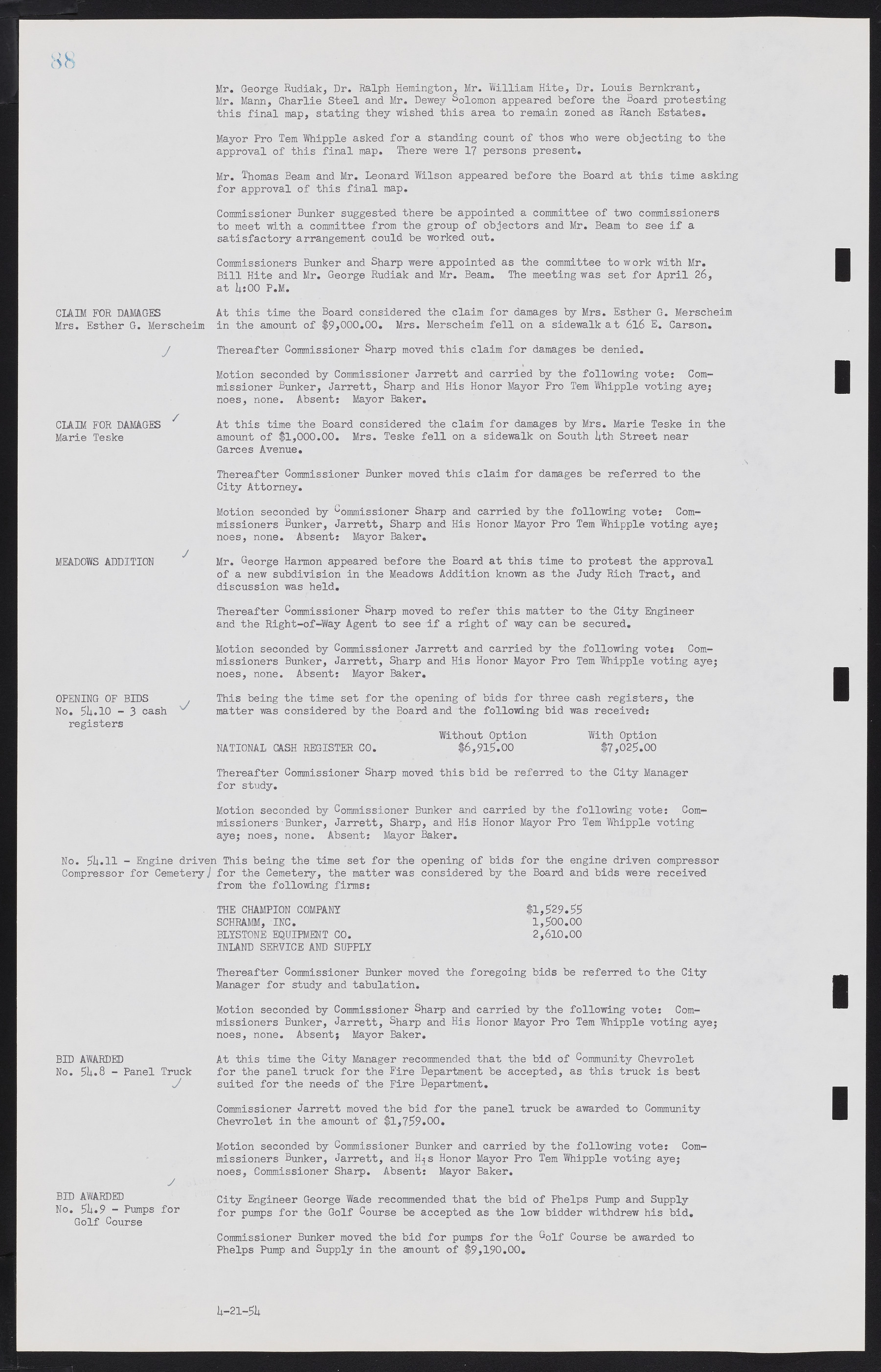 Las Vegas City Commission Minutes, February 17, 1954 to September 21, 1955, lvc000009-92