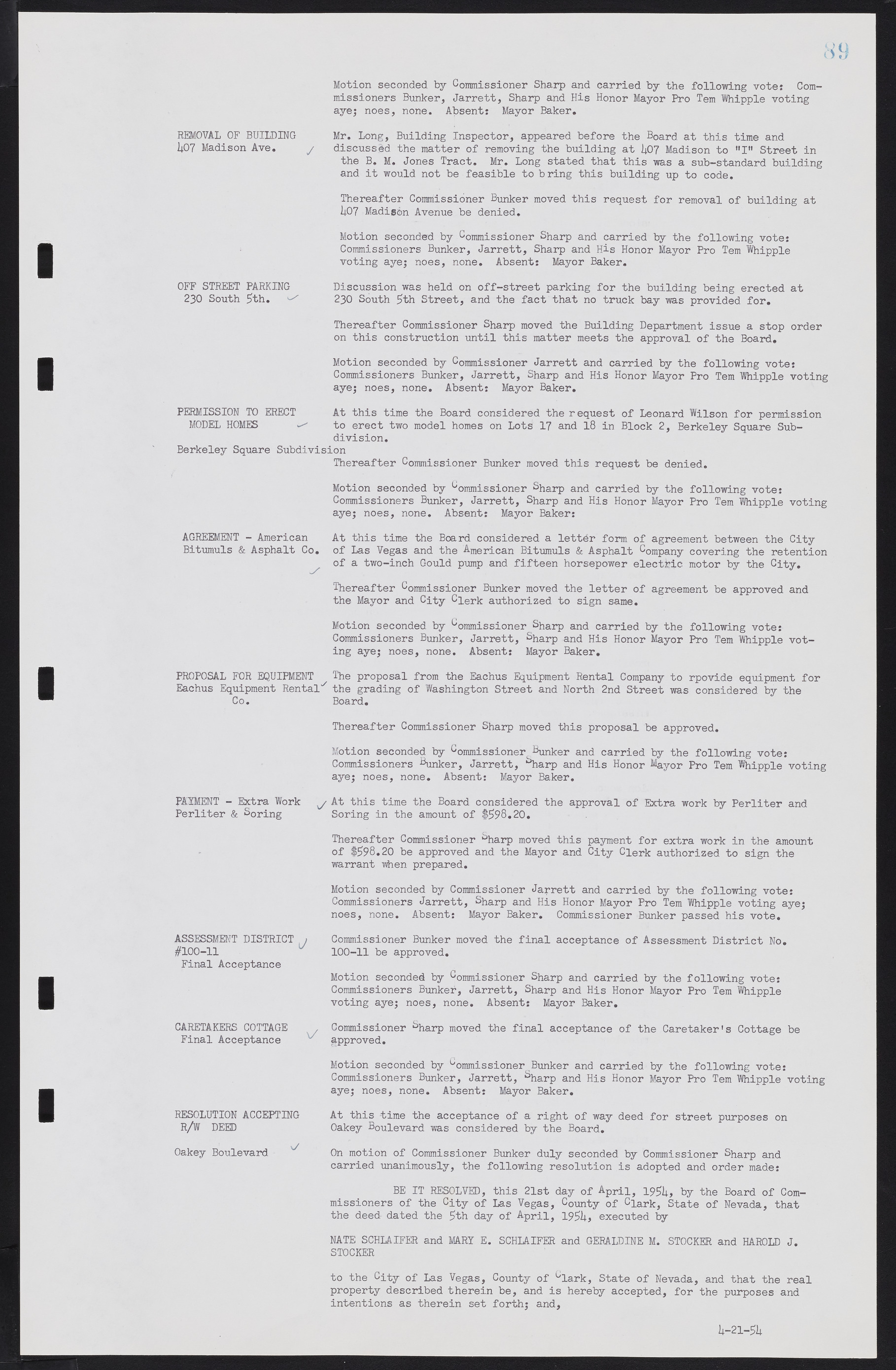 Las Vegas City Commission Minutes, February 17, 1954 to September 21, 1955, lvc000009-93