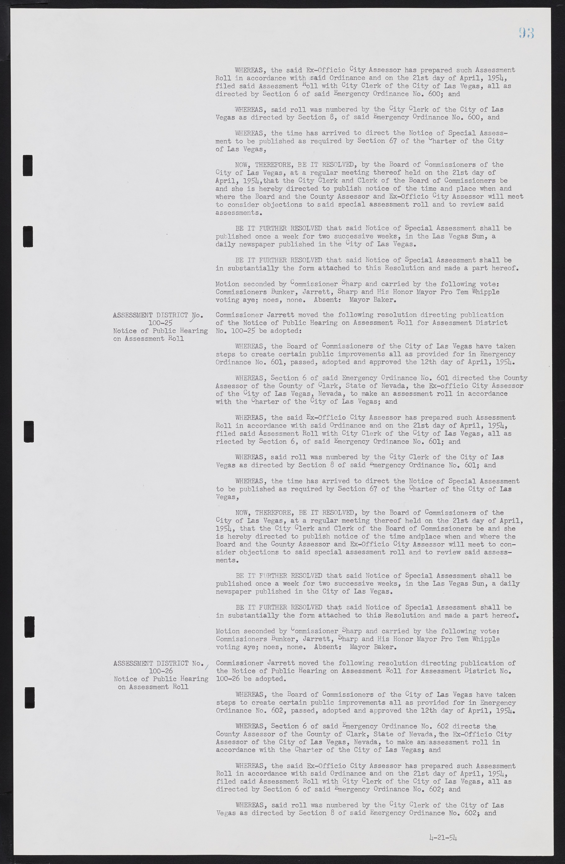 Las Vegas City Commission Minutes, February 17, 1954 to September 21, 1955, lvc000009-97