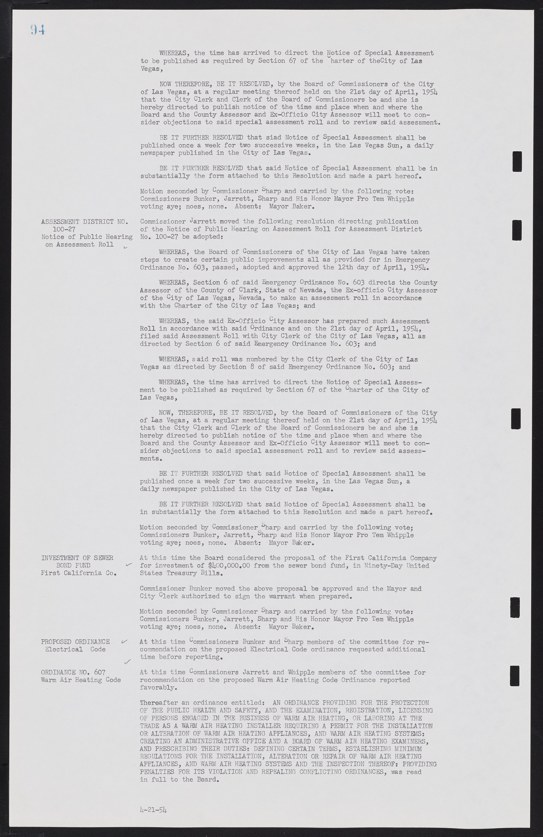 Las Vegas City Commission Minutes, February 17, 1954 to September 21, 1955, lvc000009-98