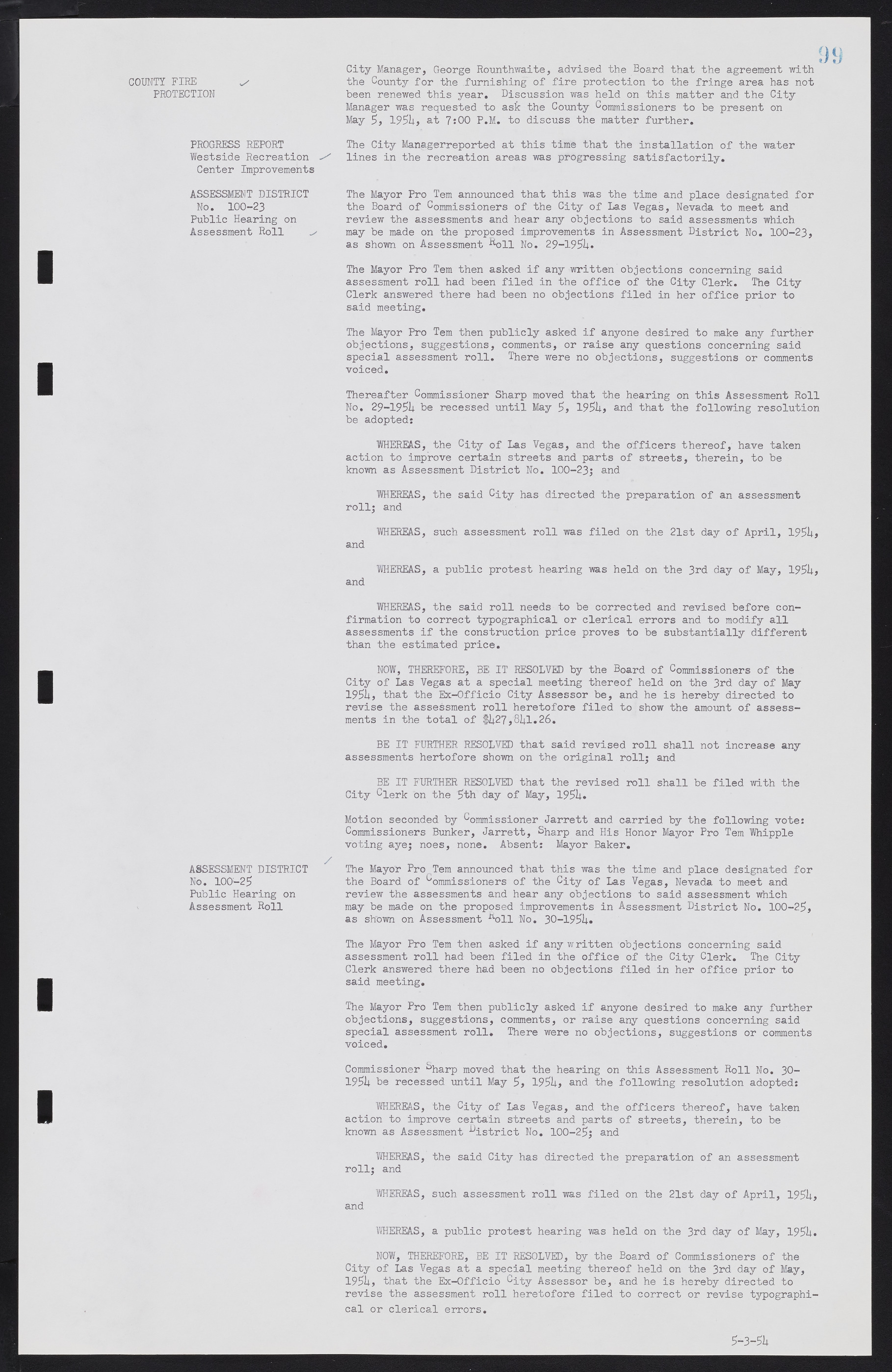 Las Vegas City Commission Minutes, February 17, 1954 to September 21, 1955, lvc000009-103