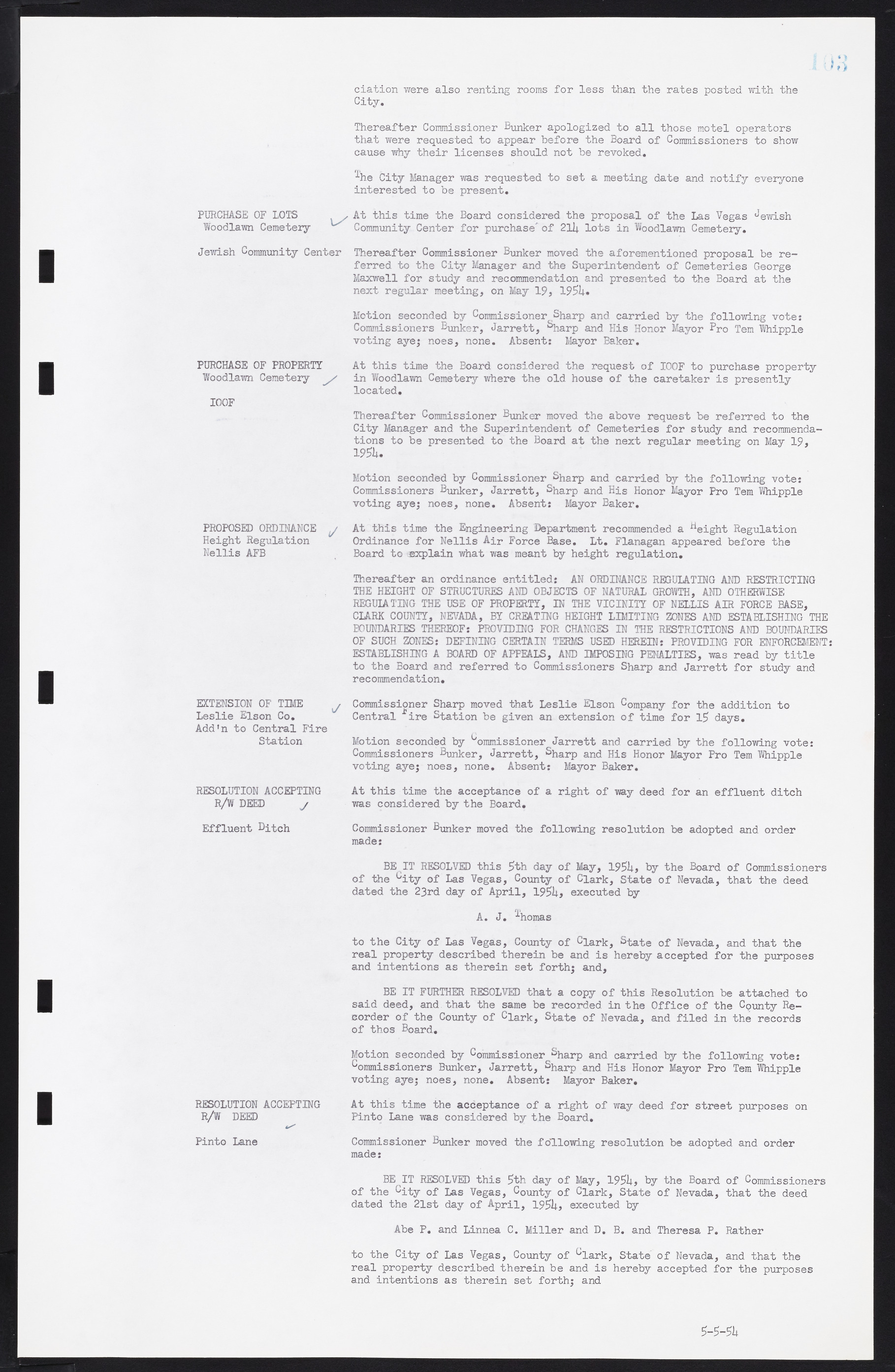 Las Vegas City Commission Minutes, February 17, 1954 to September 21, 1955, lvc000009-107