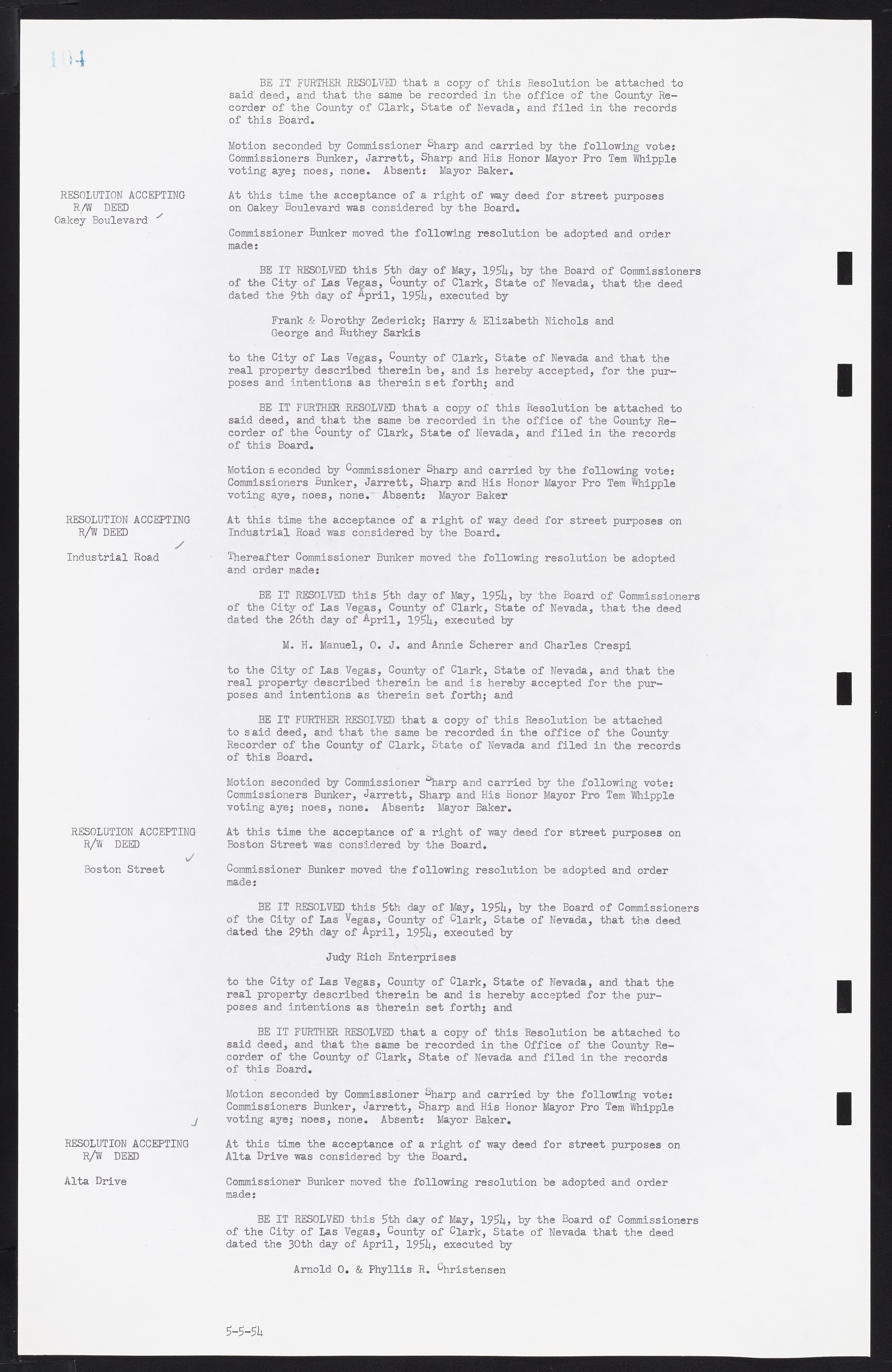 Las Vegas City Commission Minutes, February 17, 1954 to September 21, 1955, lvc000009-108