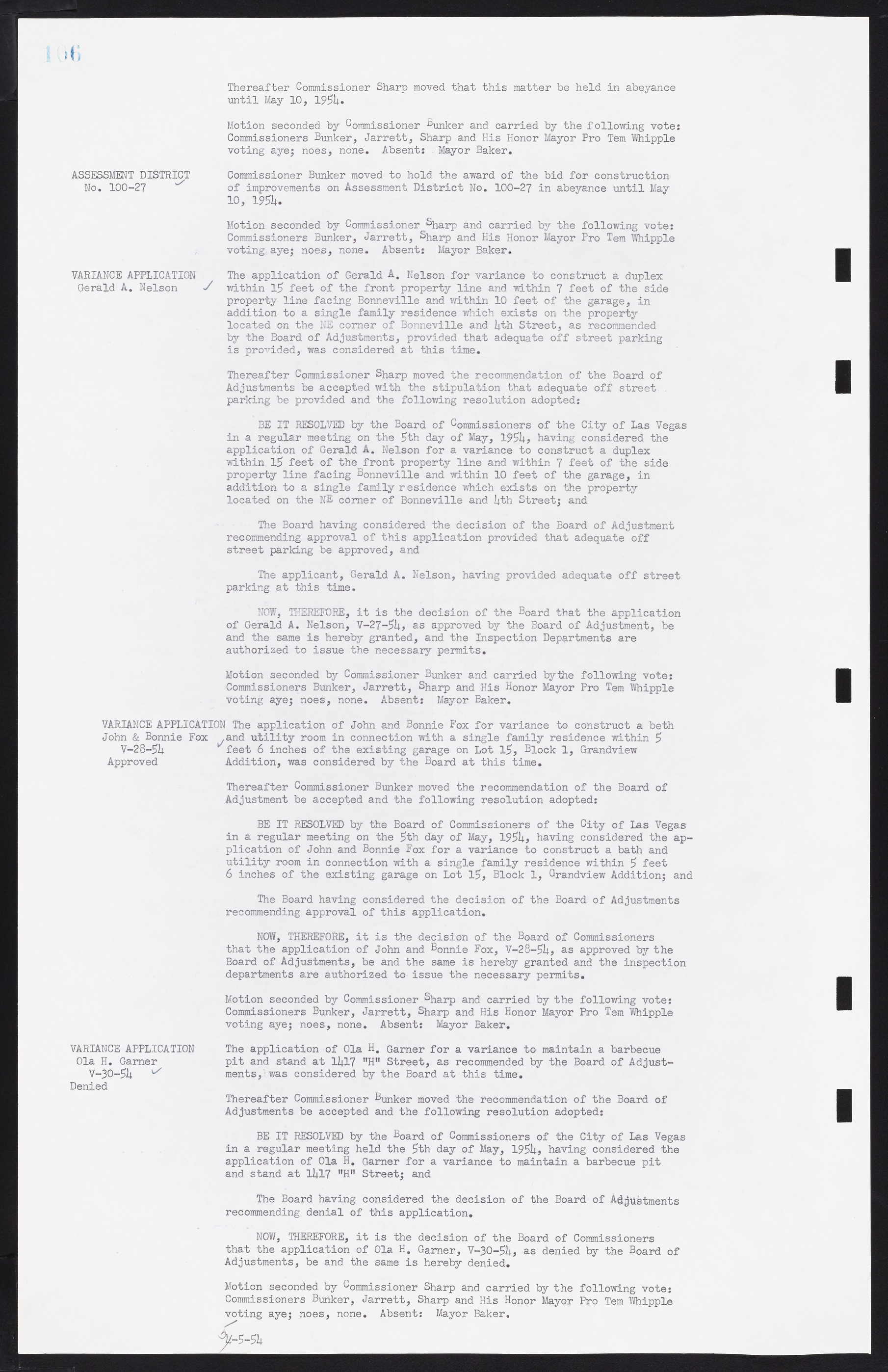 Las Vegas City Commission Minutes, February 17, 1954 to September 21, 1955, lvc000009-110