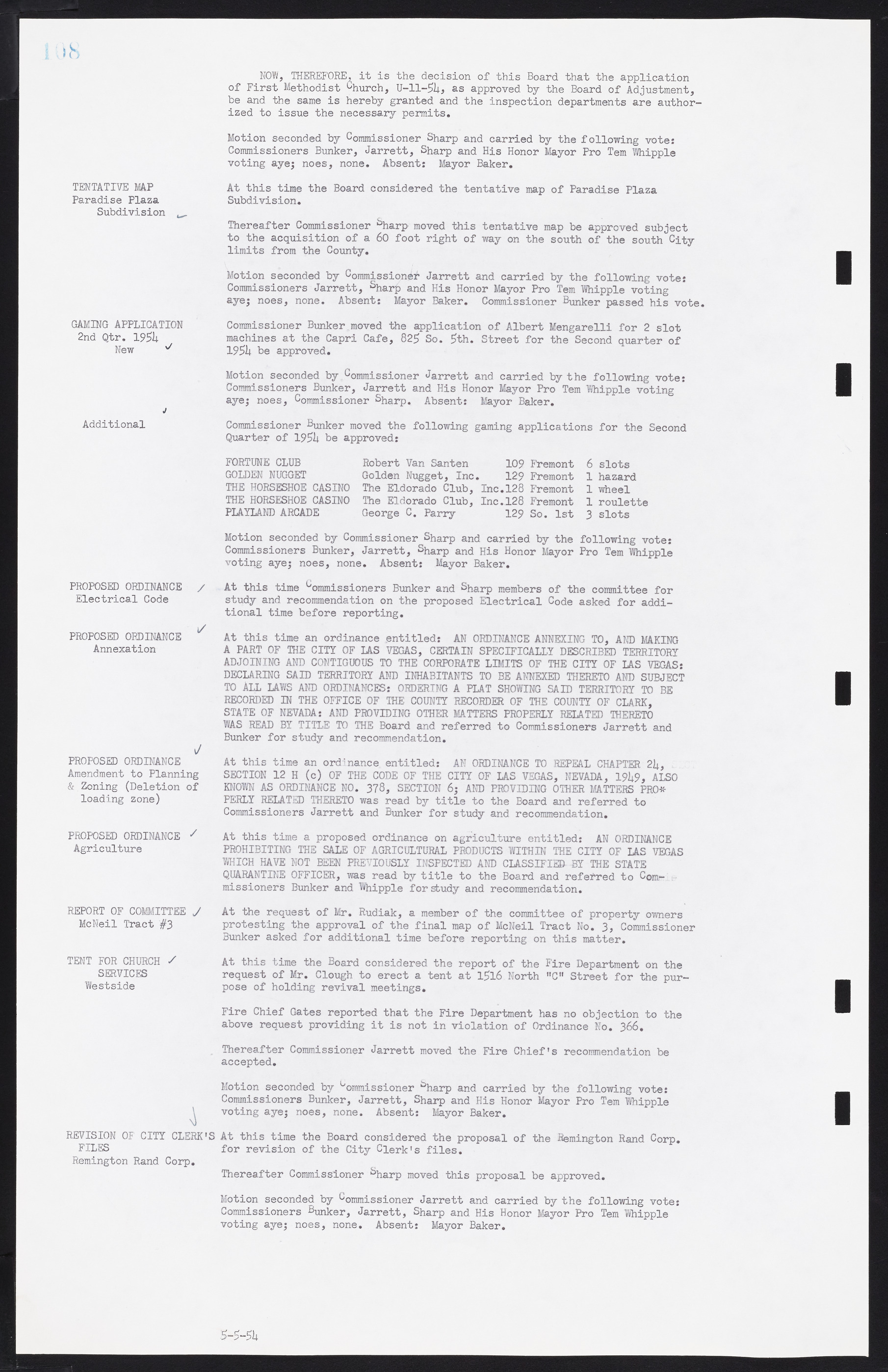 Las Vegas City Commission Minutes, February 17, 1954 to September 21, 1955, lvc000009-112