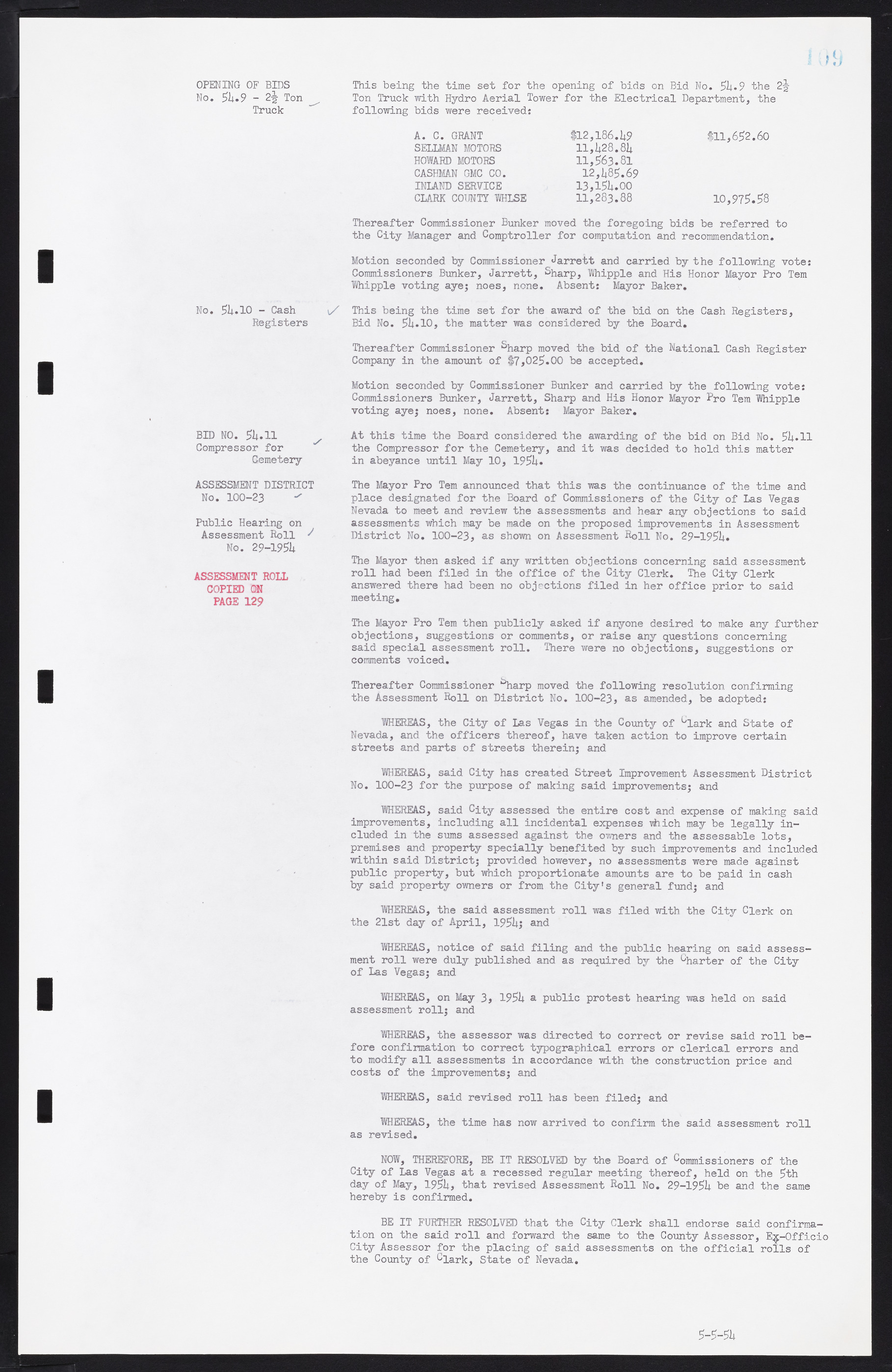 Las Vegas City Commission Minutes, February 17, 1954 to September 21, 1955, lvc000009-113