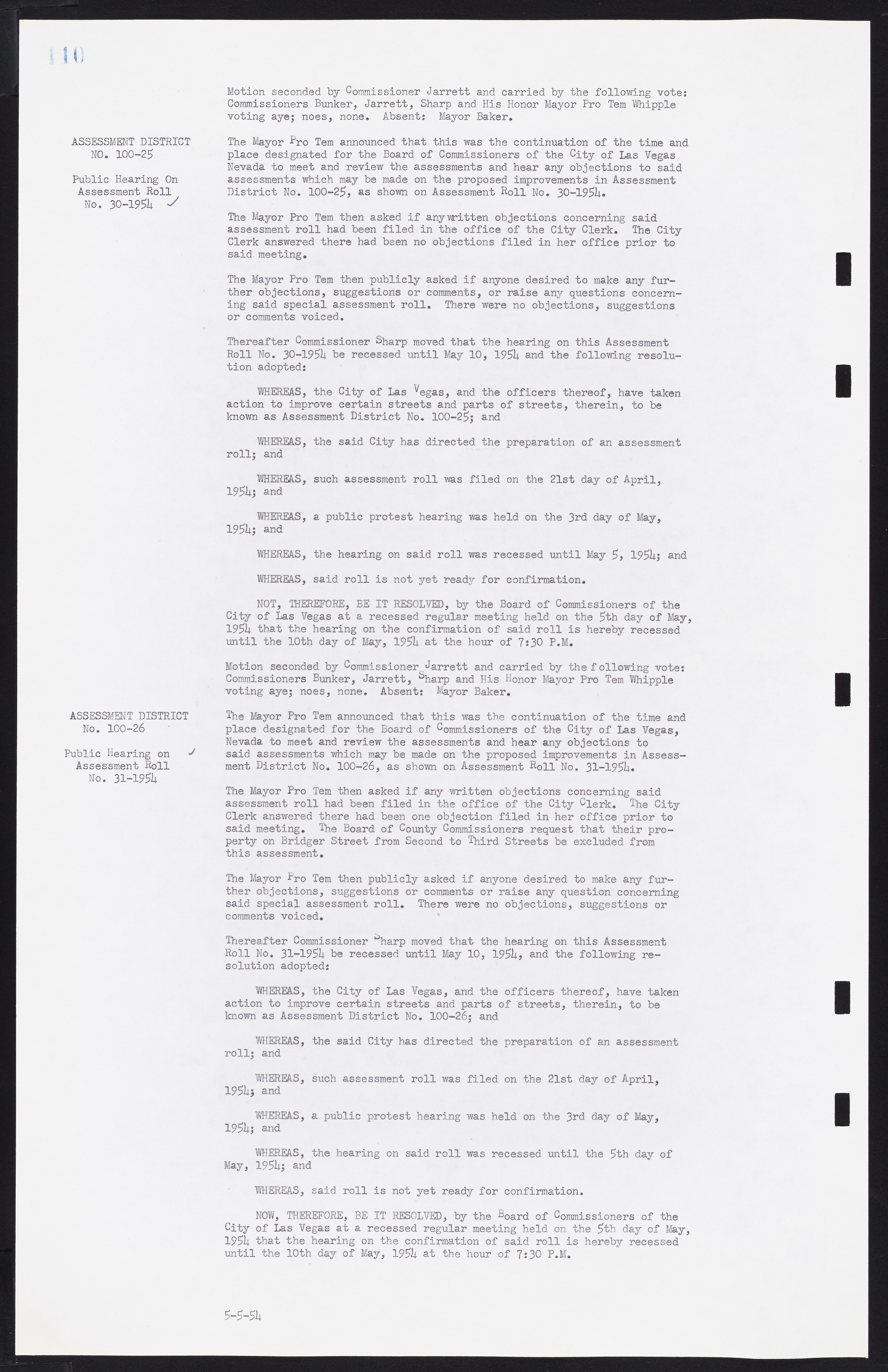 Las Vegas City Commission Minutes, February 17, 1954 to September 21, 1955, lvc000009-114