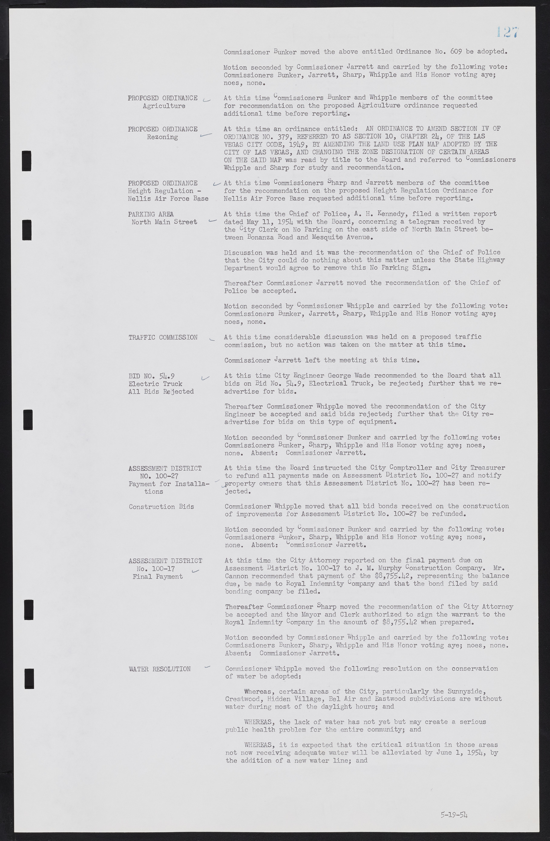 Las Vegas City Commission Minutes, February 17, 1954 to September 21, 1955, lvc000009-131