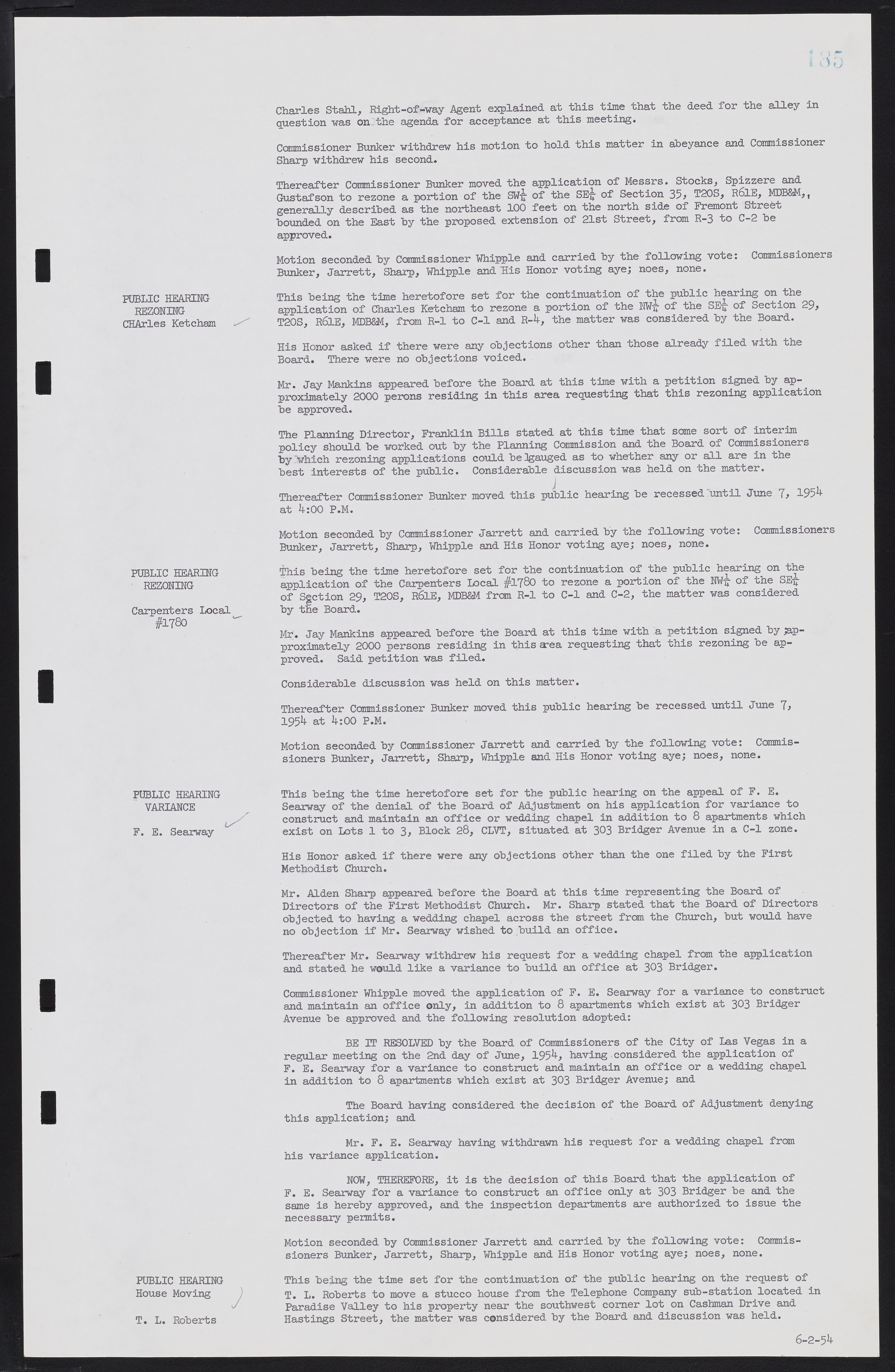 Las Vegas City Commission Minutes, February 17, 1954 to September 21, 1955, lvc000009-191