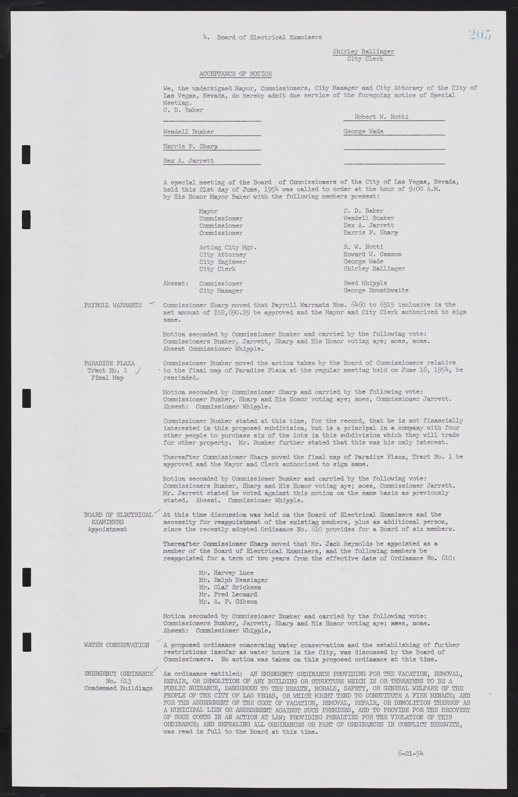 Las Vegas City Commission Minutes, February 17, 1954 to September 21, 1955, lvc000009-211