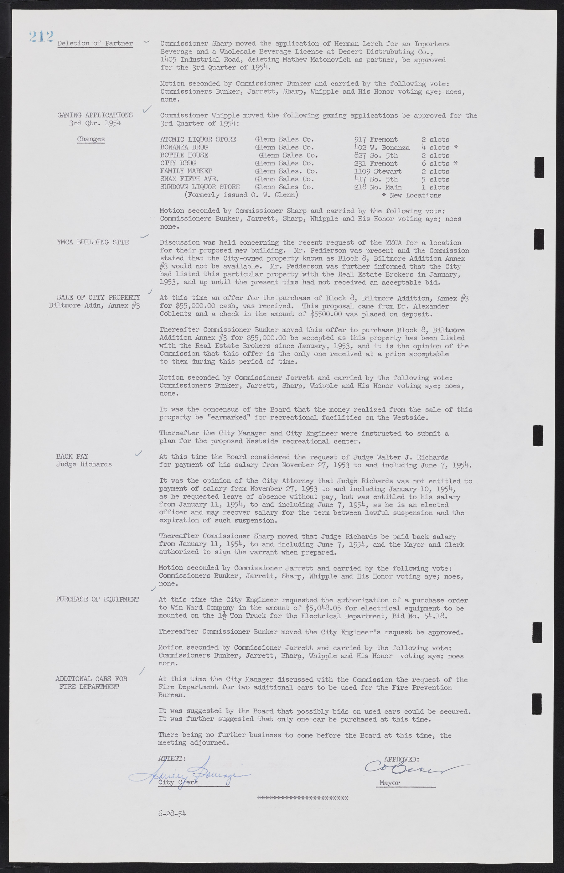 Las Vegas City Commission Minutes, February 17, 1954 to September 21, 1955, lvc000009-218