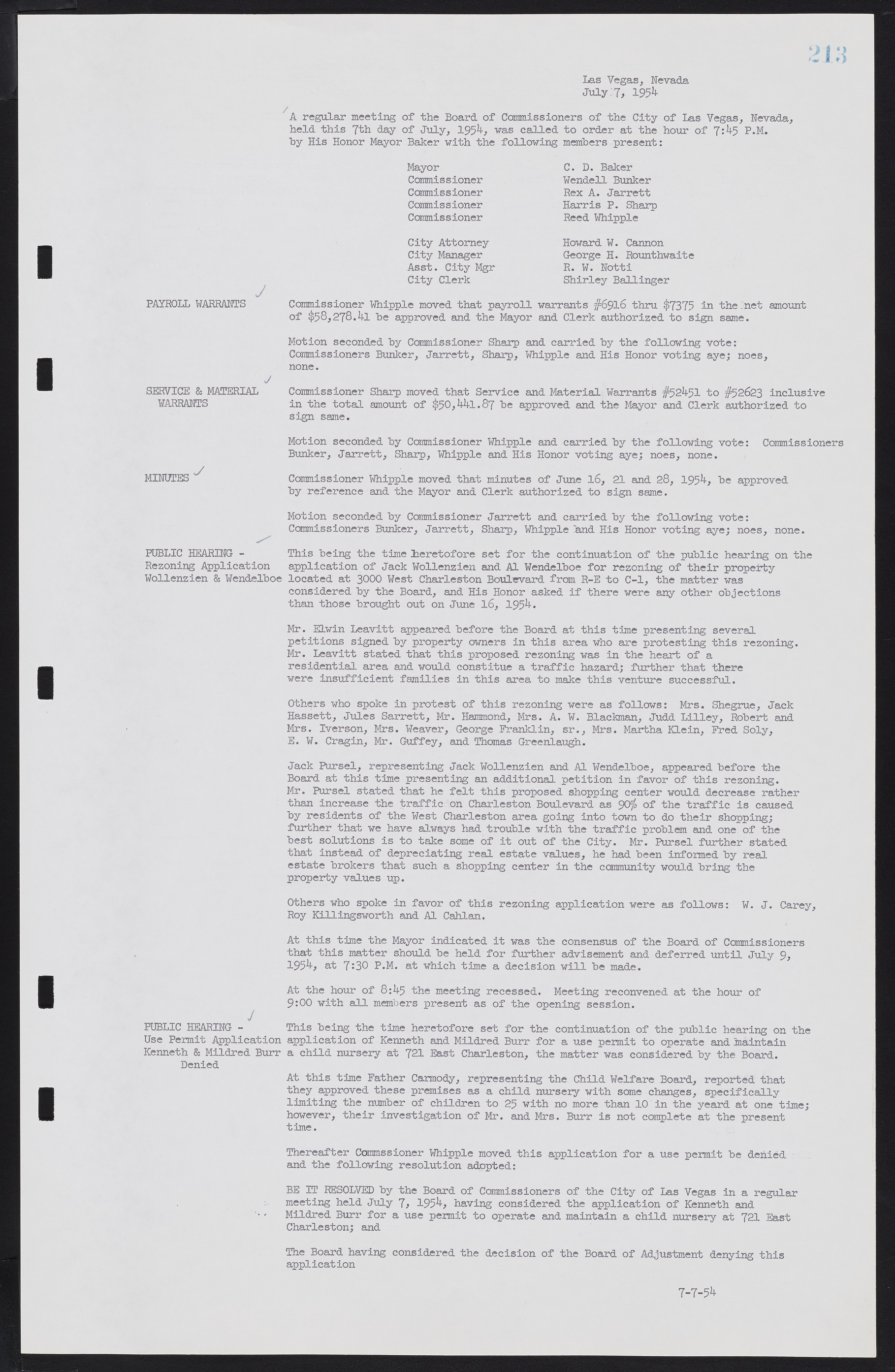 Las Vegas City Commission Minutes, February 17, 1954 to September 21, 1955, lvc000009-219