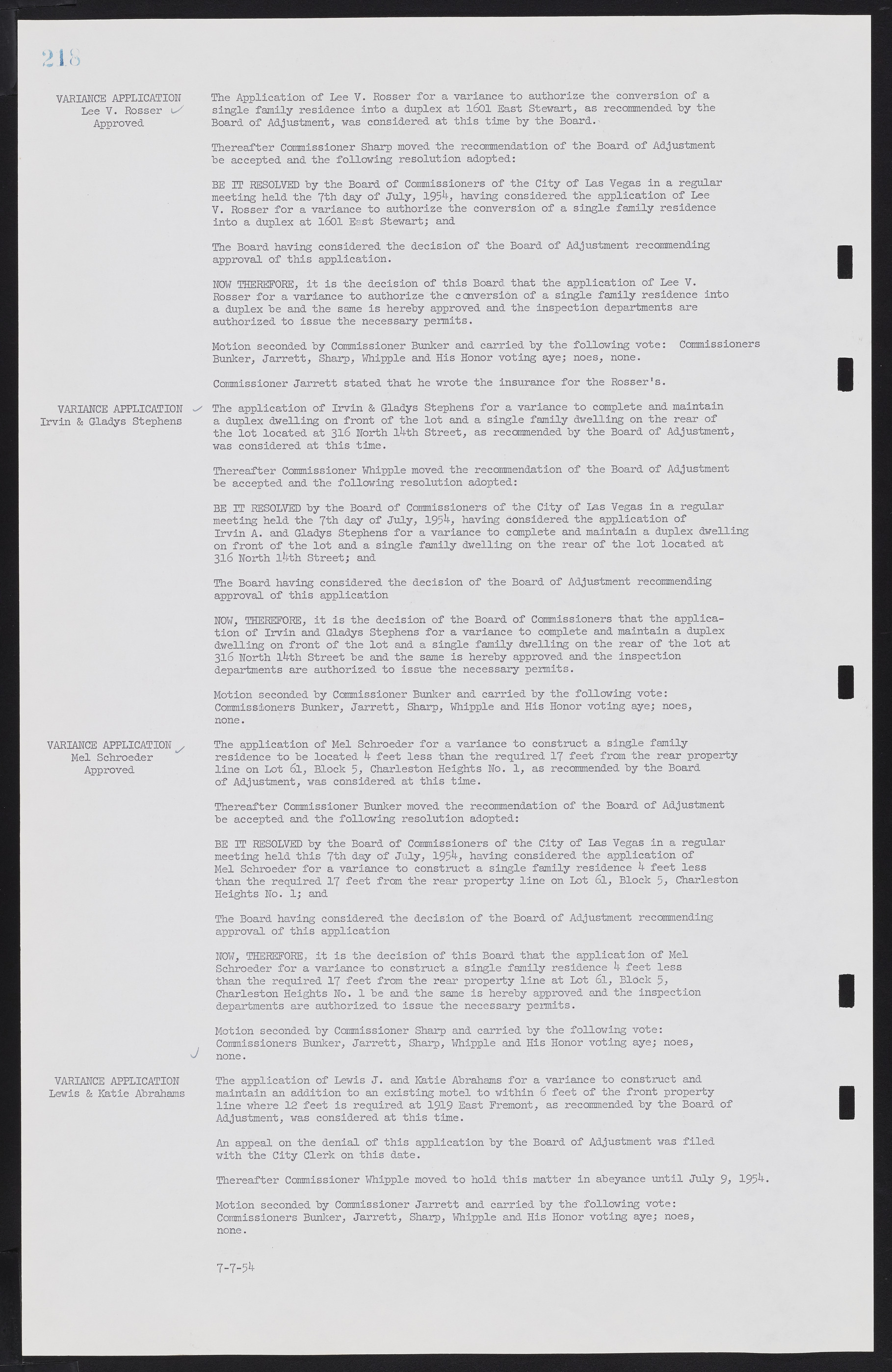 Las Vegas City Commission Minutes, February 17, 1954 to September 21, 1955, lvc000009-224