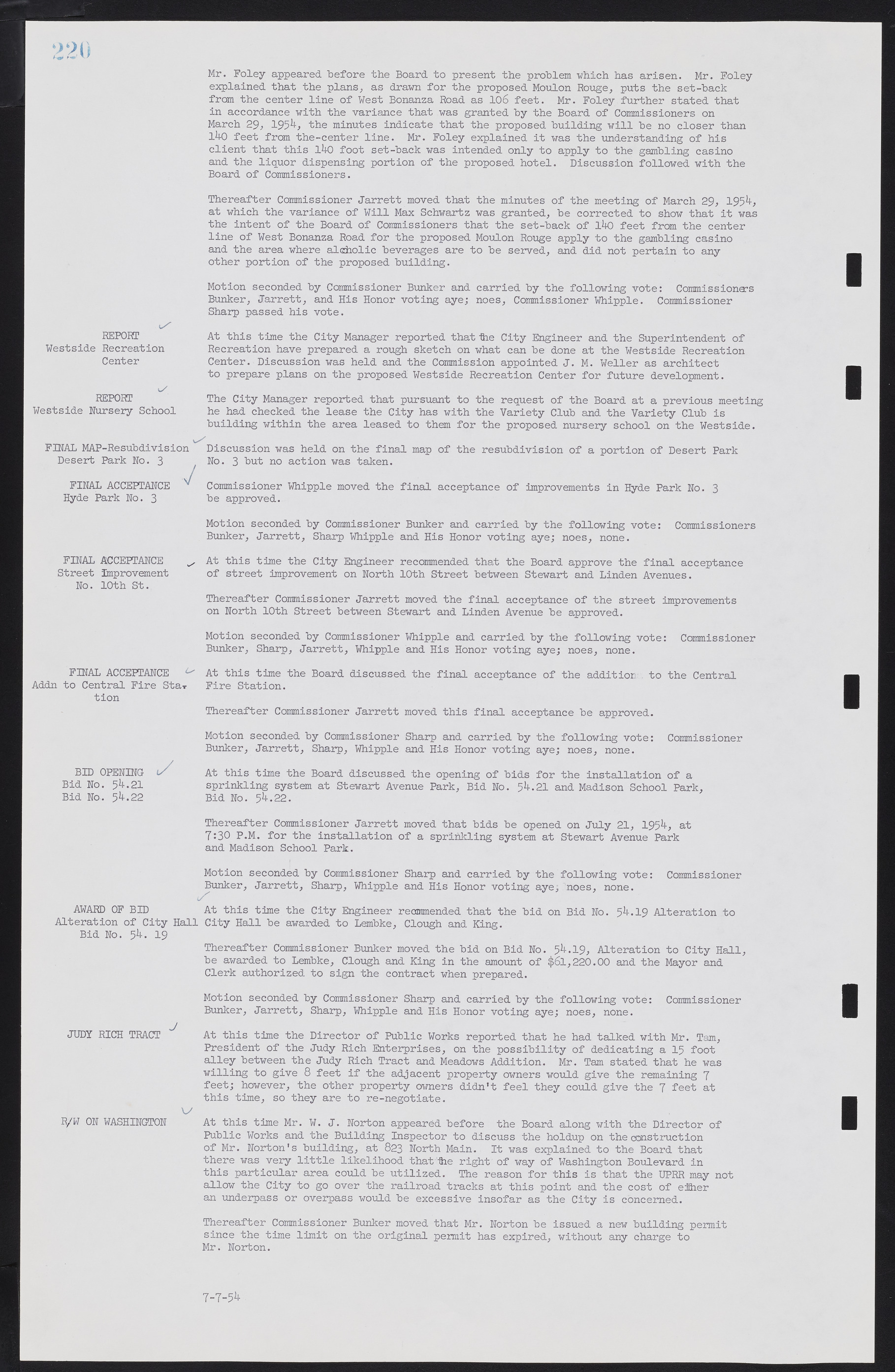 Las Vegas City Commission Minutes, February 17, 1954 to September 21, 1955, lvc000009-226