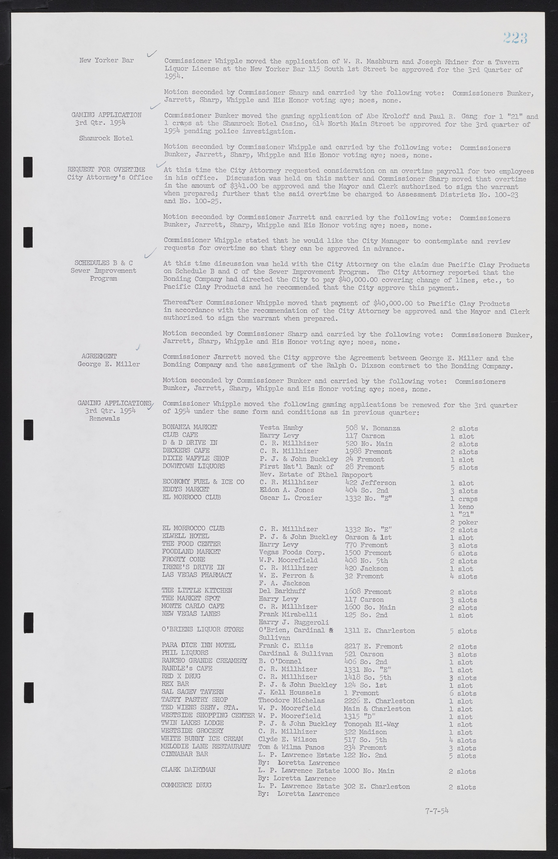 Las Vegas City Commission Minutes, February 17, 1954 to September 21, 1955, lvc000009-229