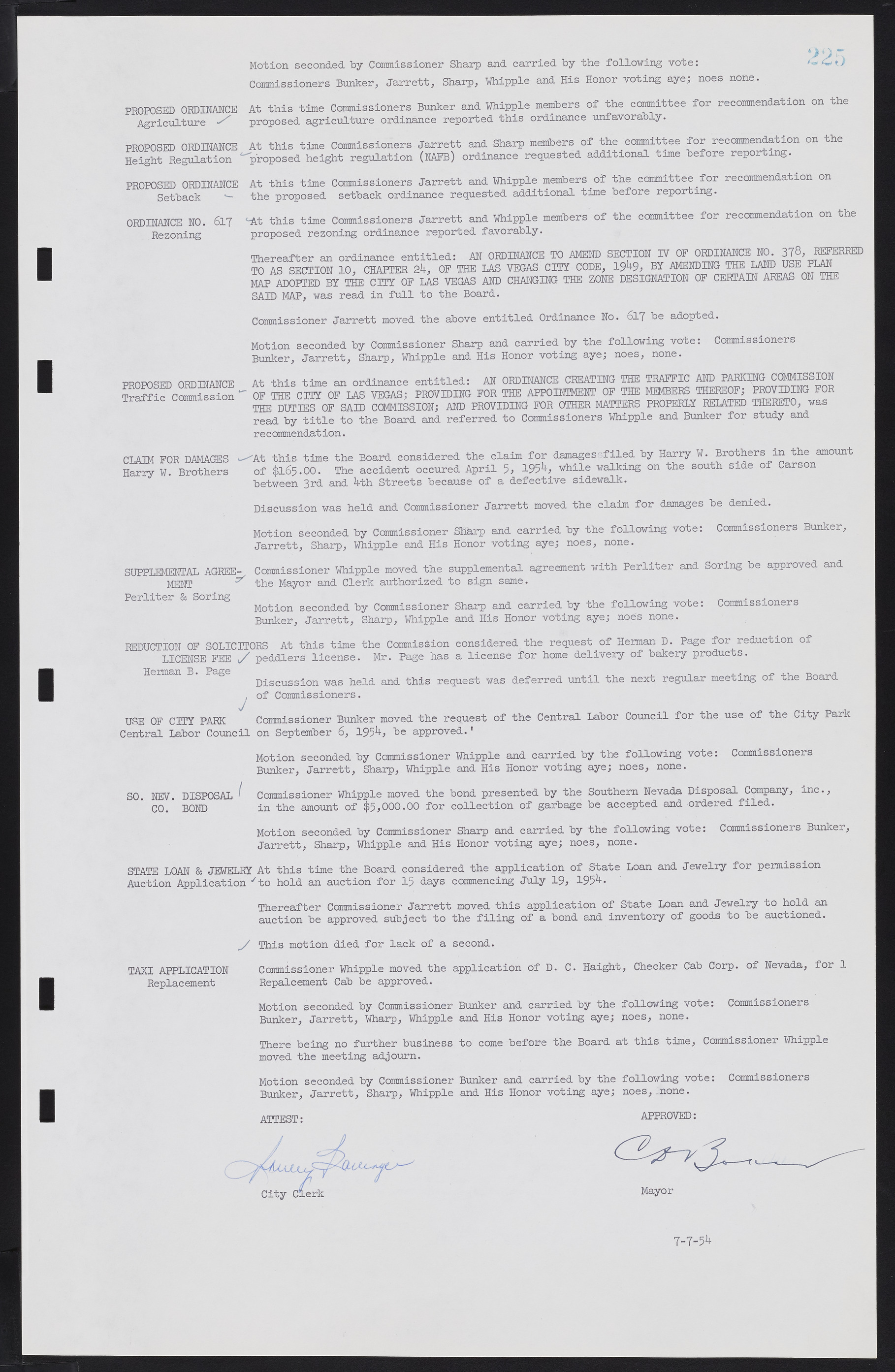 Las Vegas City Commission Minutes, February 17, 1954 to September 21, 1955, lvc000009-231