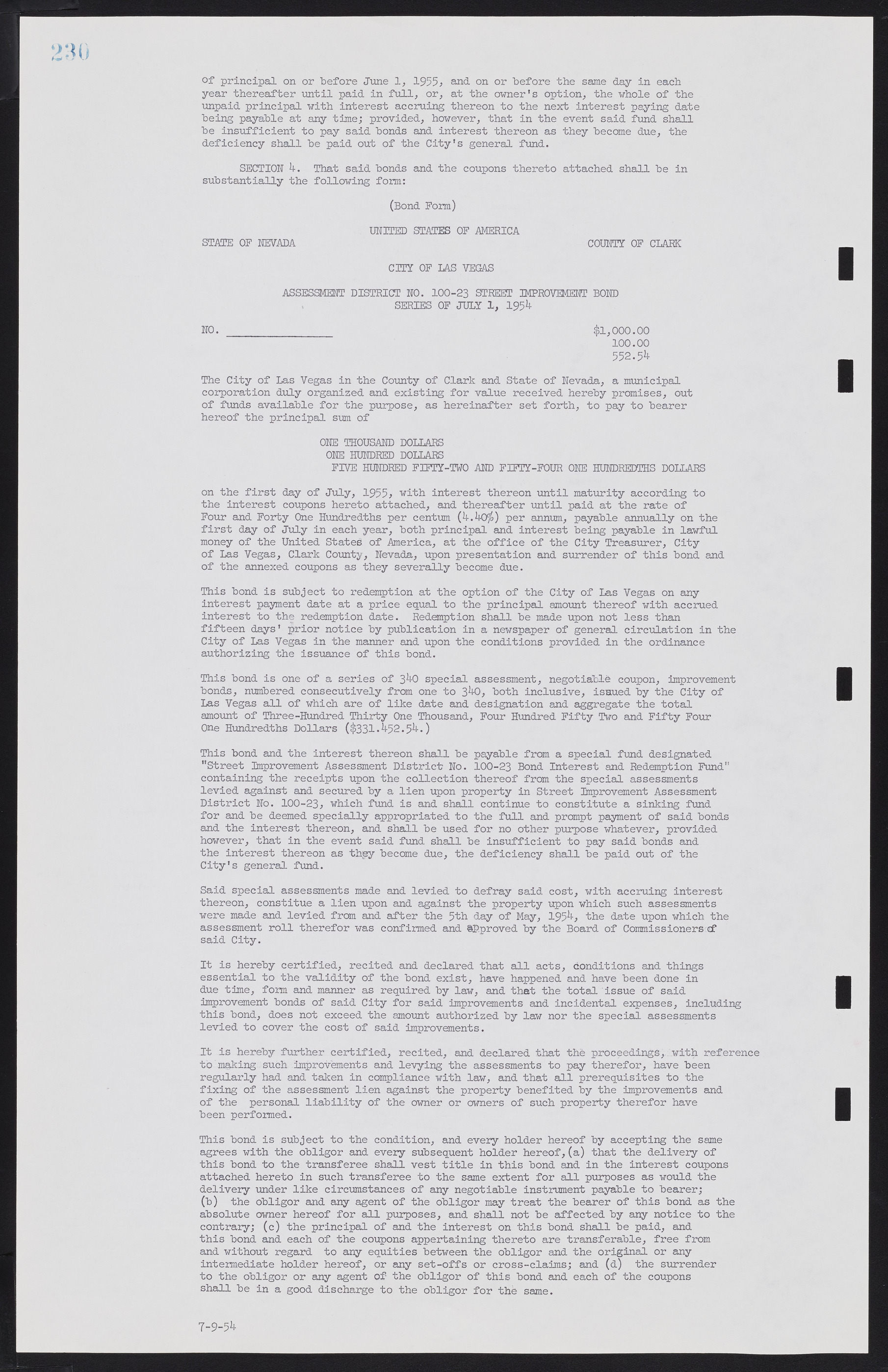 Las Vegas City Commission Minutes, February 17, 1954 to September 21, 1955, lvc000009-236