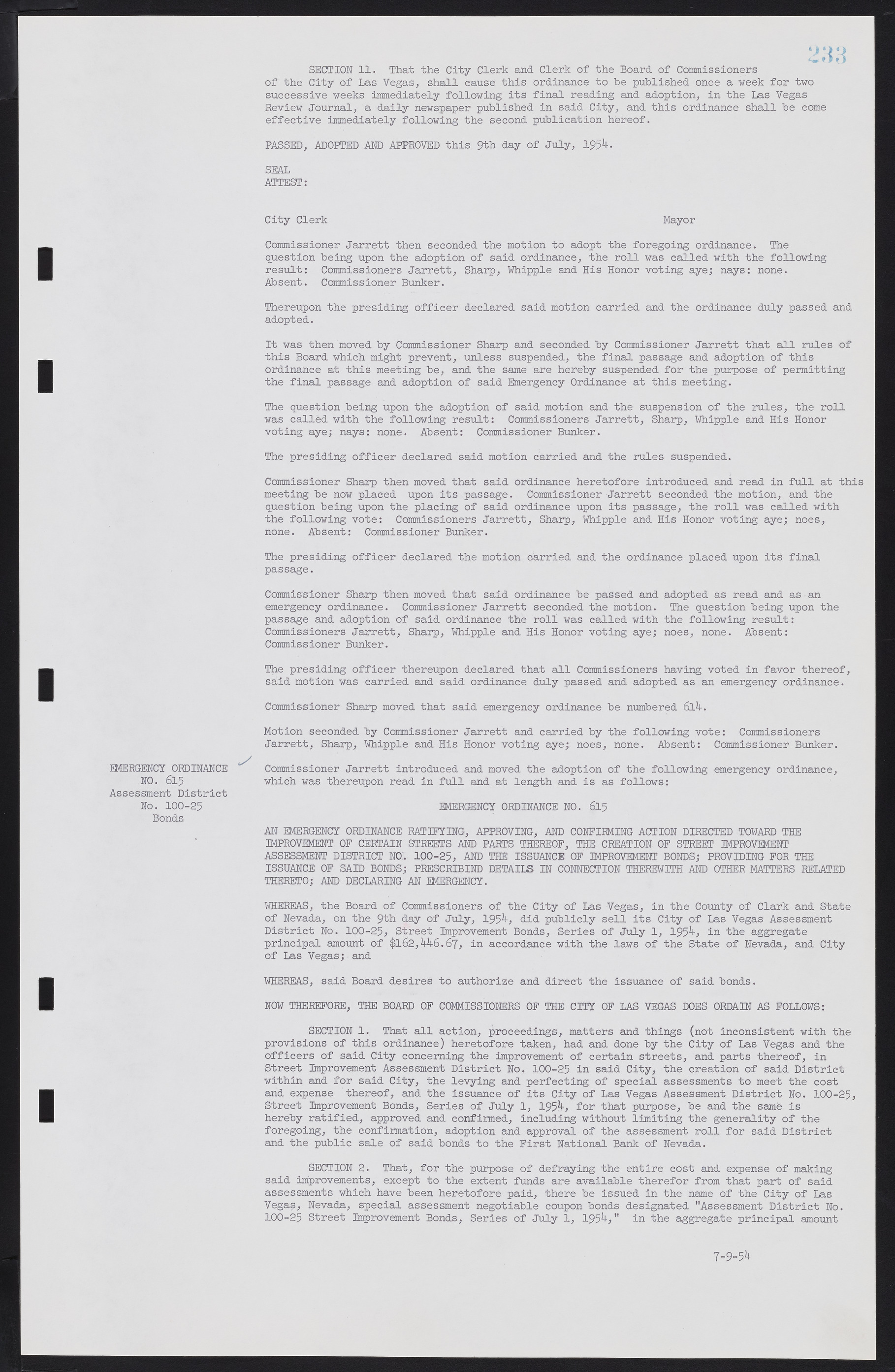 Las Vegas City Commission Minutes, February 17, 1954 to September 21, 1955, lvc000009-239