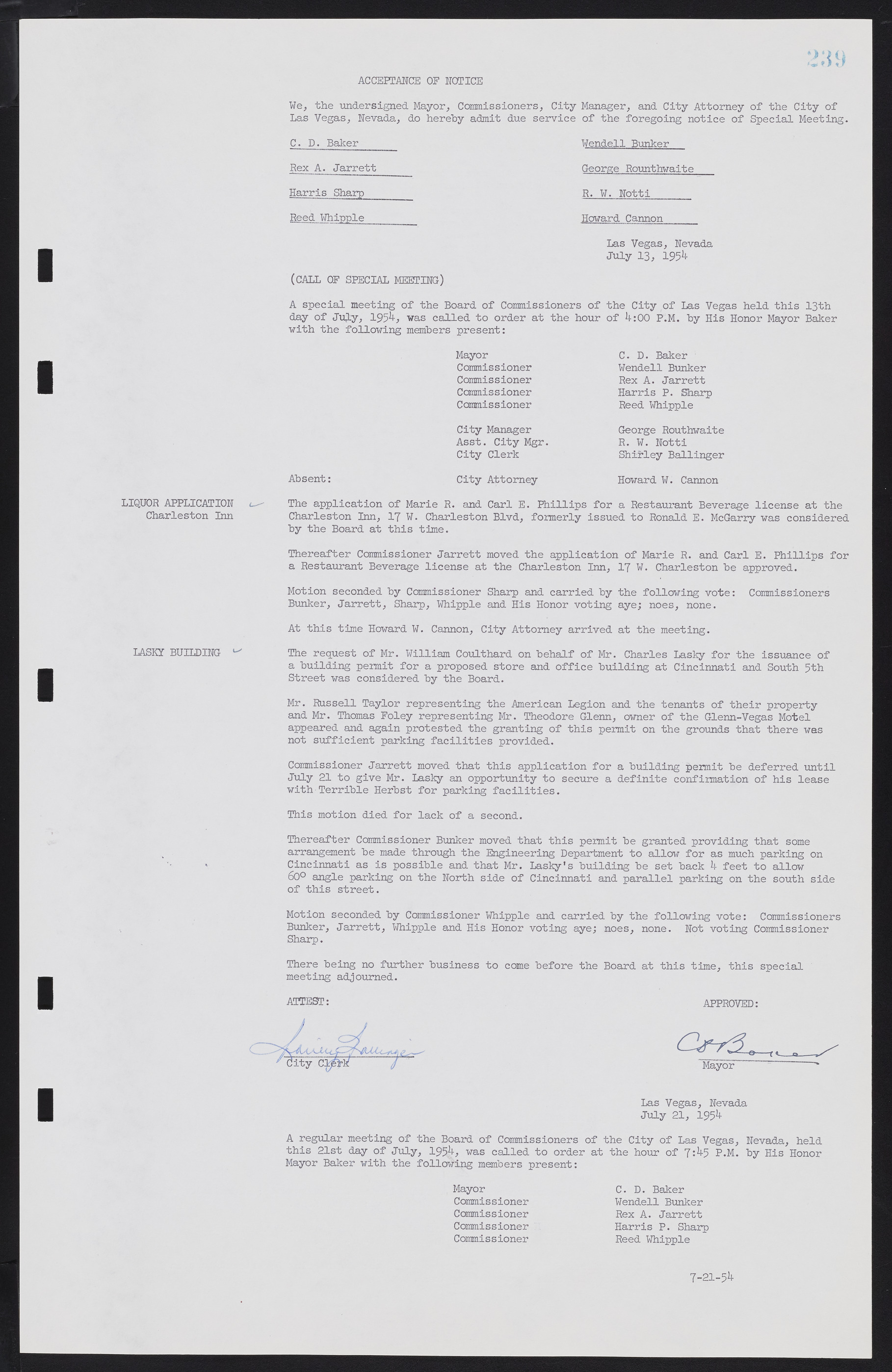 Las Vegas City Commission Minutes, February 17, 1954 to September 21, 1955, lvc000009-245