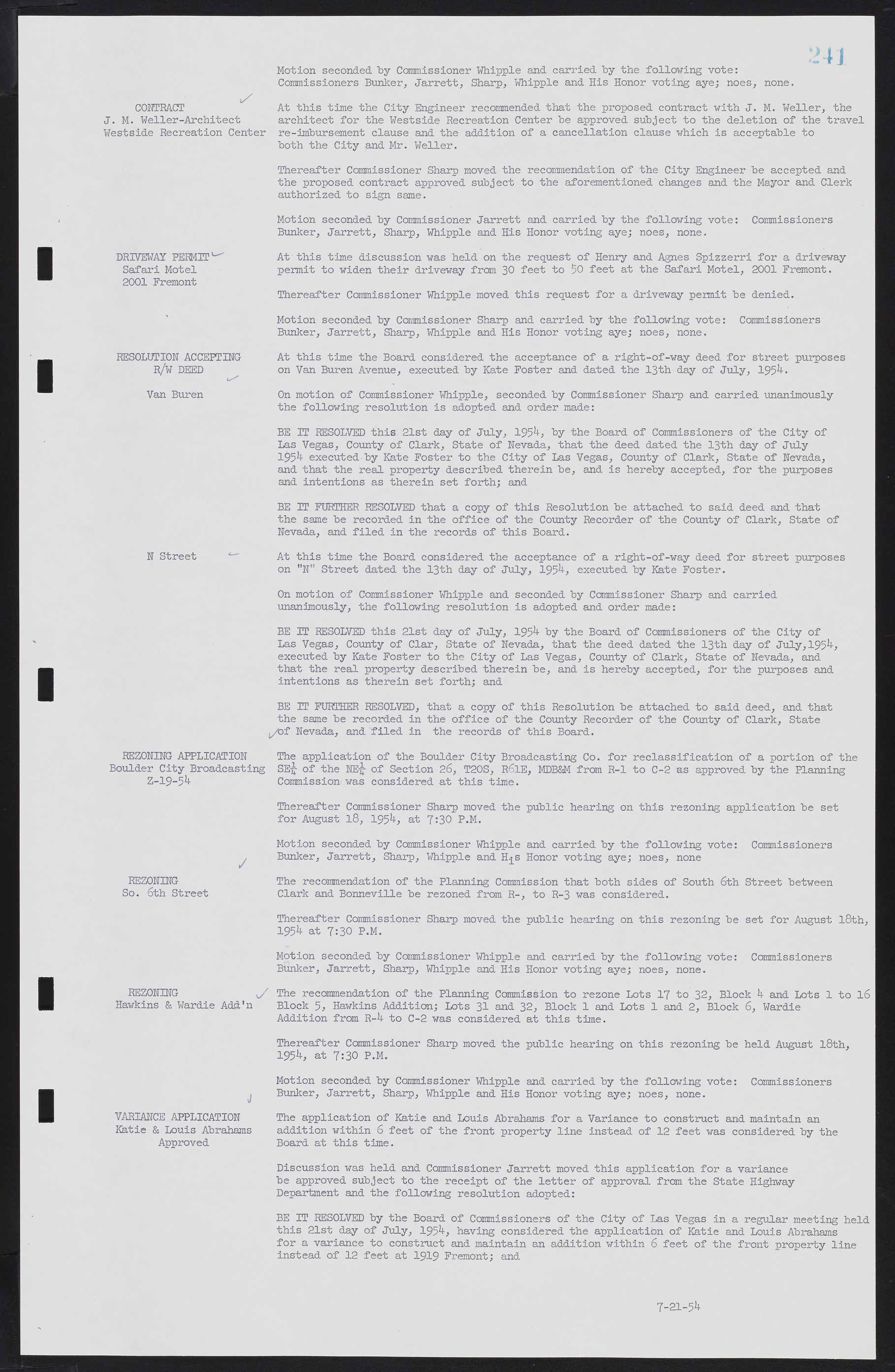 Las Vegas City Commission Minutes, February 17, 1954 to September 21, 1955, lvc000009-247