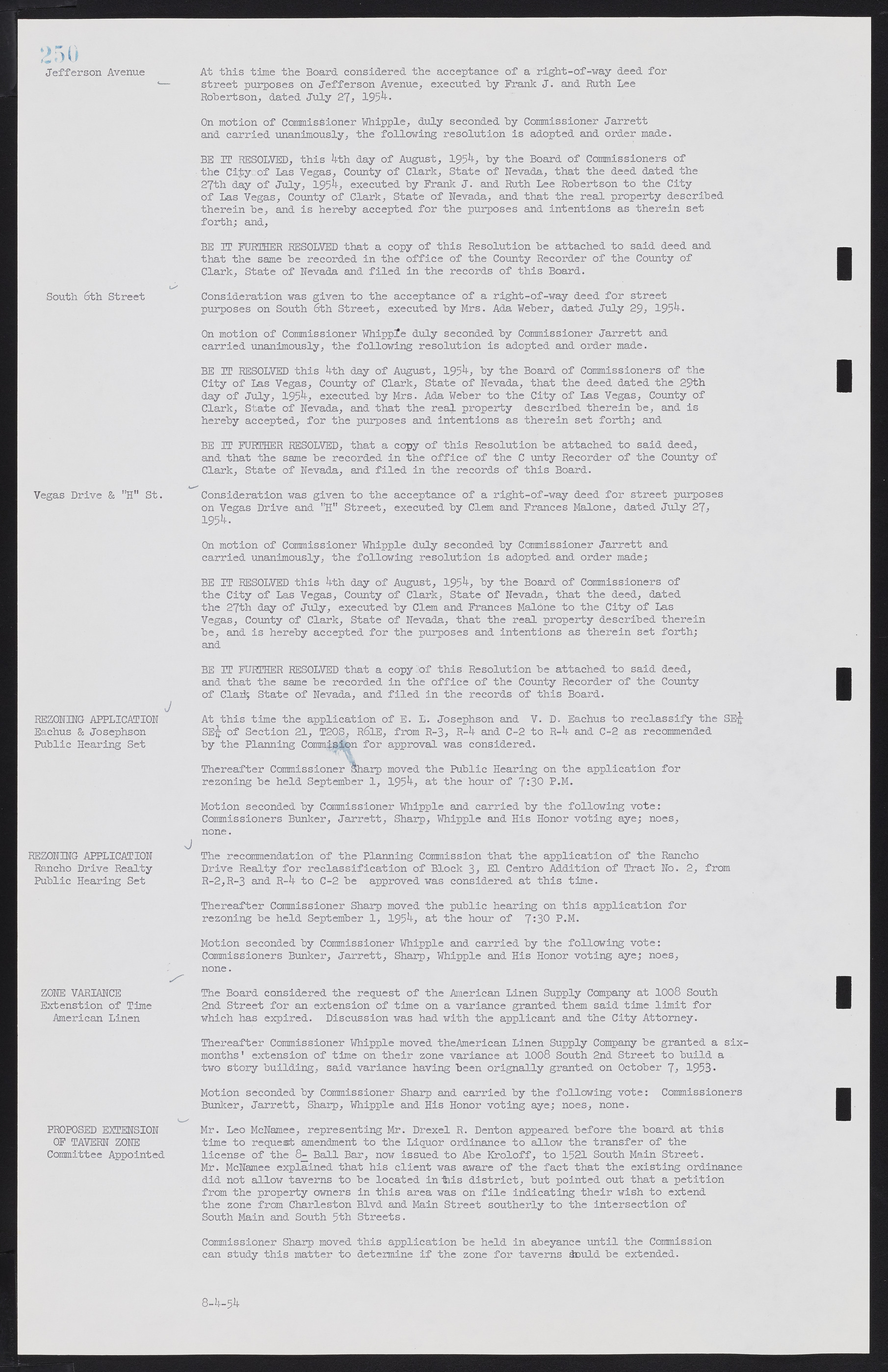 Las Vegas City Commission Minutes, February 17, 1954 to September 21, 1955, lvc000009-256
